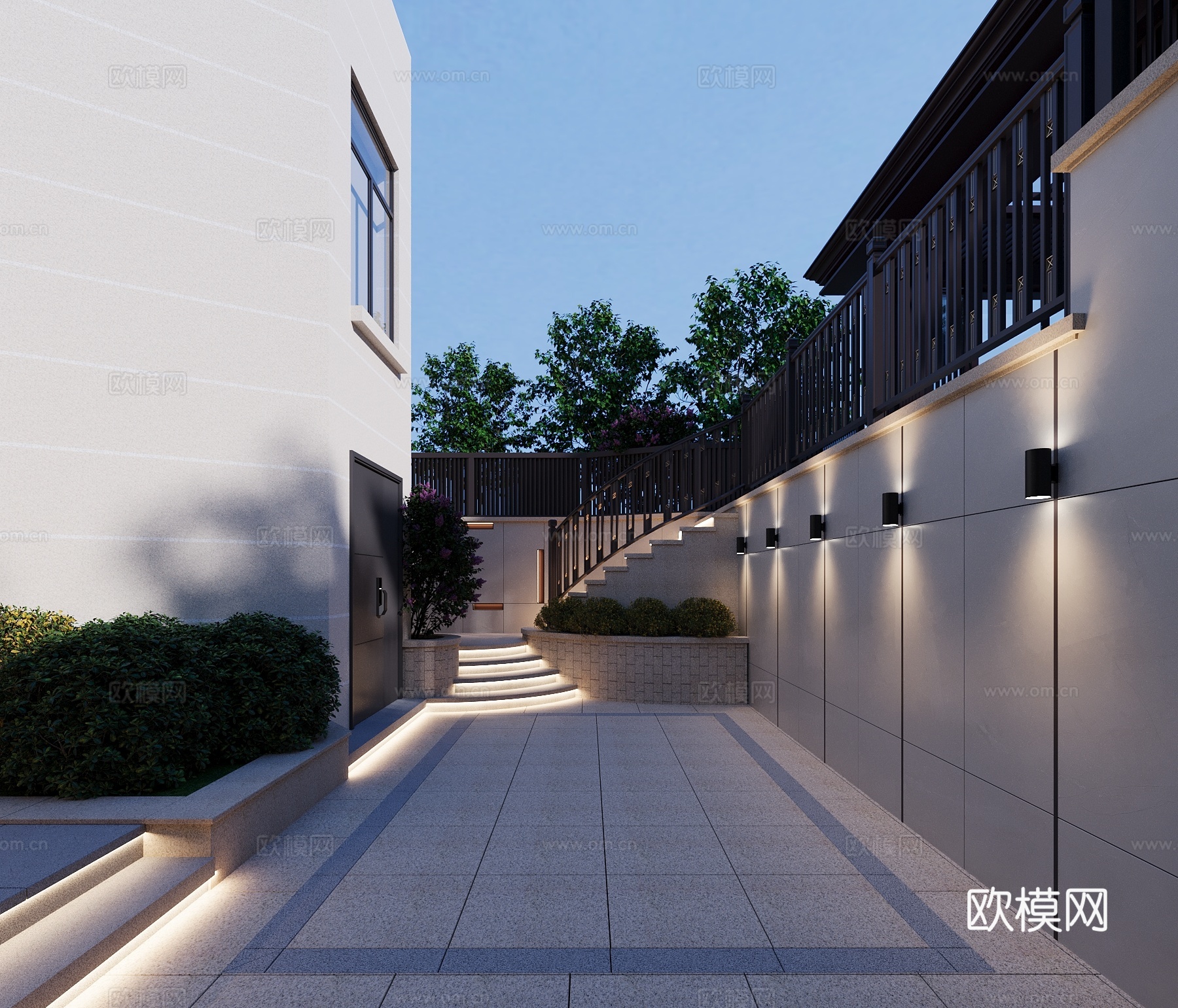 小区庭院3d模型