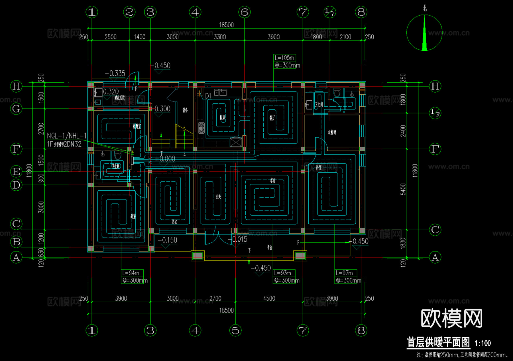 现代新中式二层自建房（建筑、结构、水电）cad施工图下载（渲染图8）
