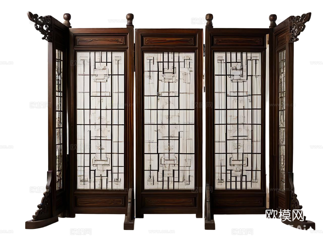 新中式屏风隔断下载