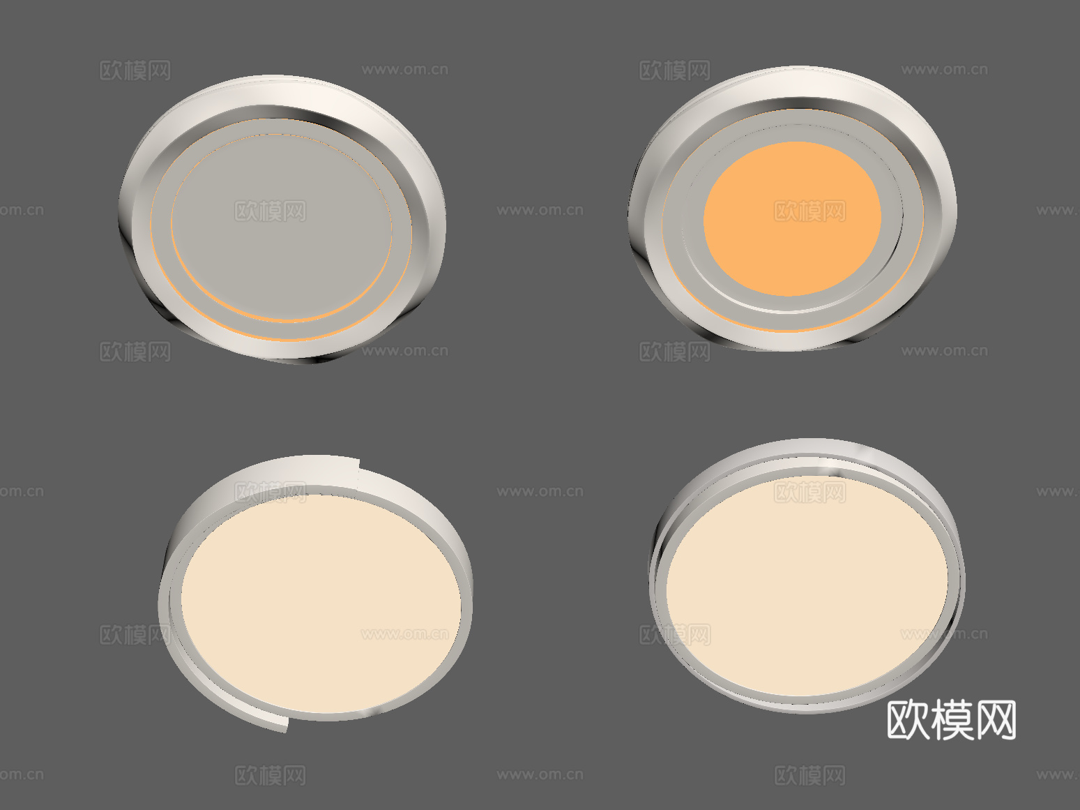 吸顶灯 现代奶油风吸顶灯su模型