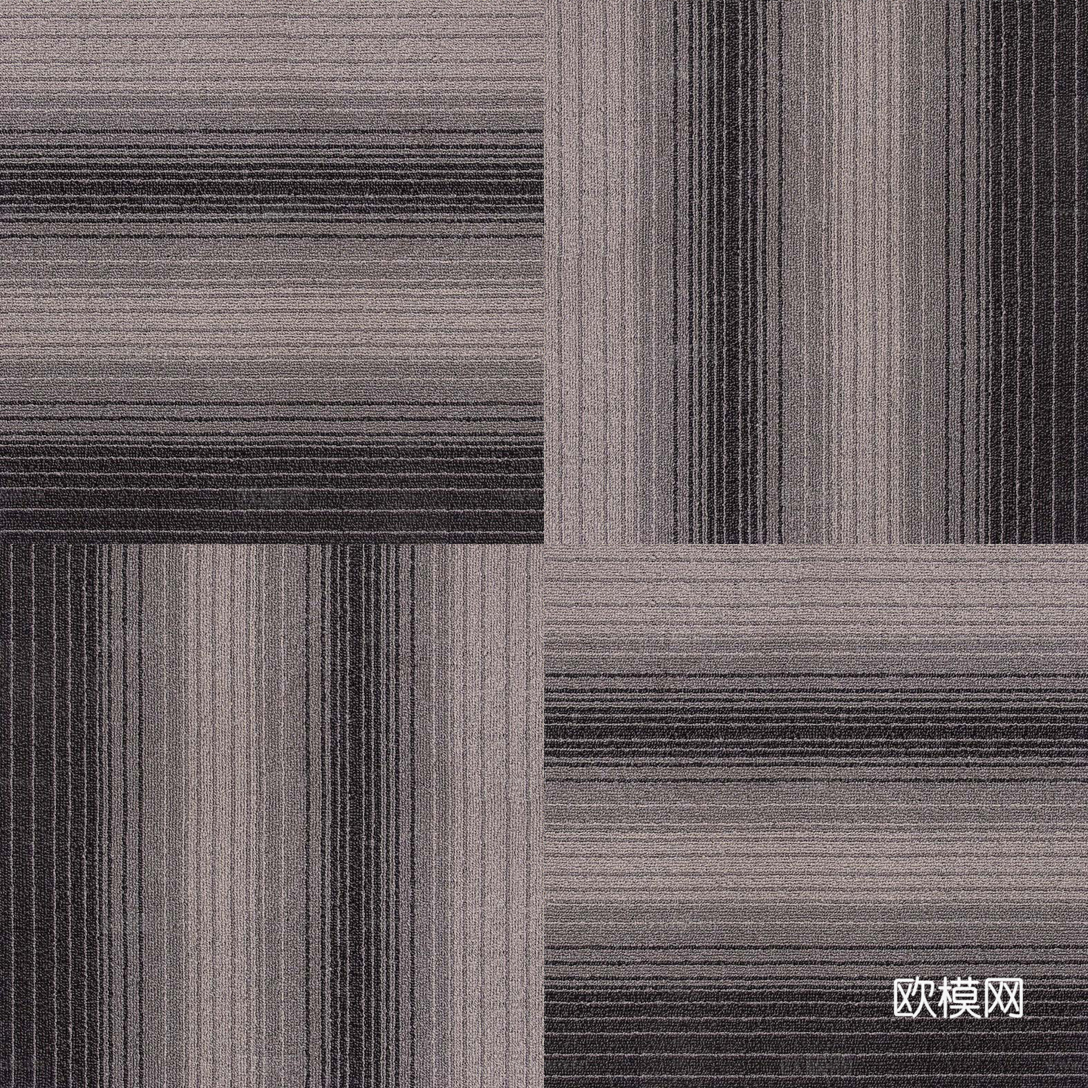 无缝棕灰拼块地毯