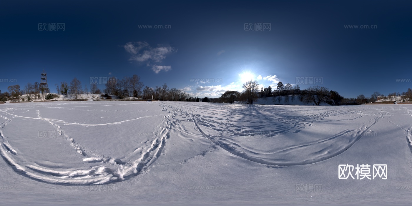 HDR 雪地 雪景