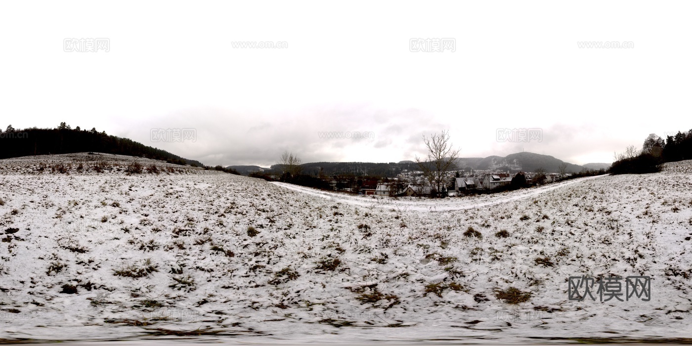 HDR 雪地 雪景