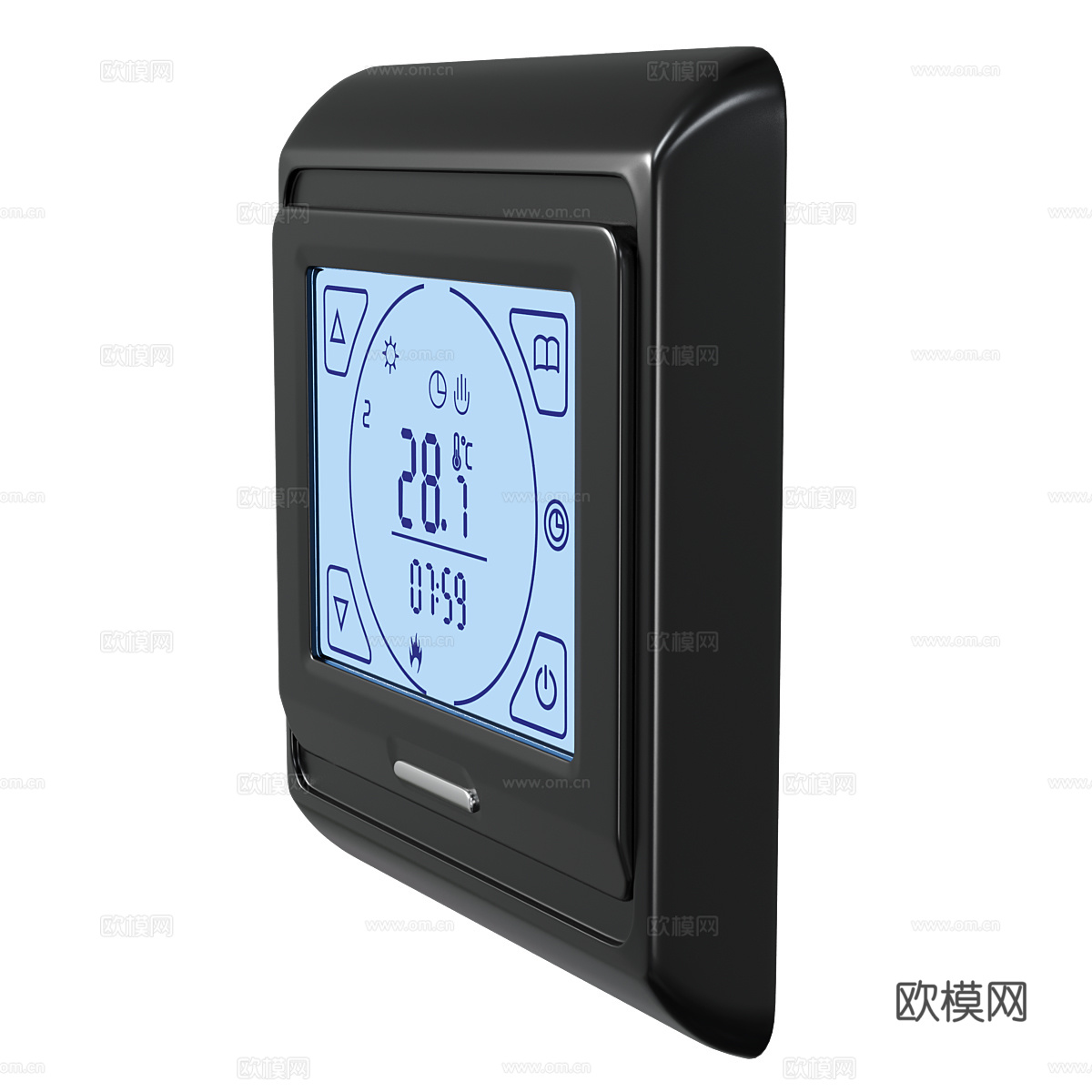 现代简约空调开关 空调开关 简约开关 客厅空调开关3d模型