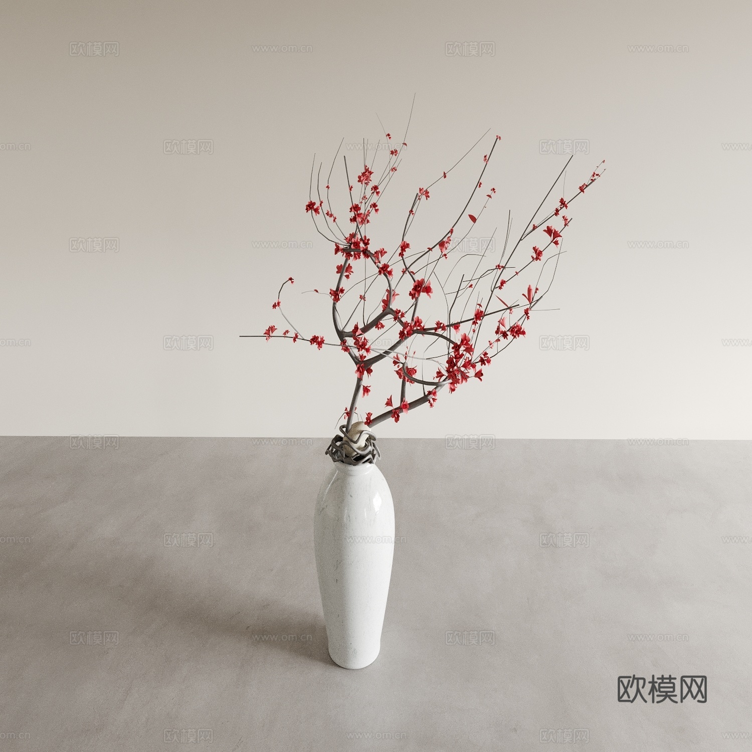 花瓶 花艺 花卉 插花 绿植 盆景 盆栽 室内绿植 植物摆件3d模型