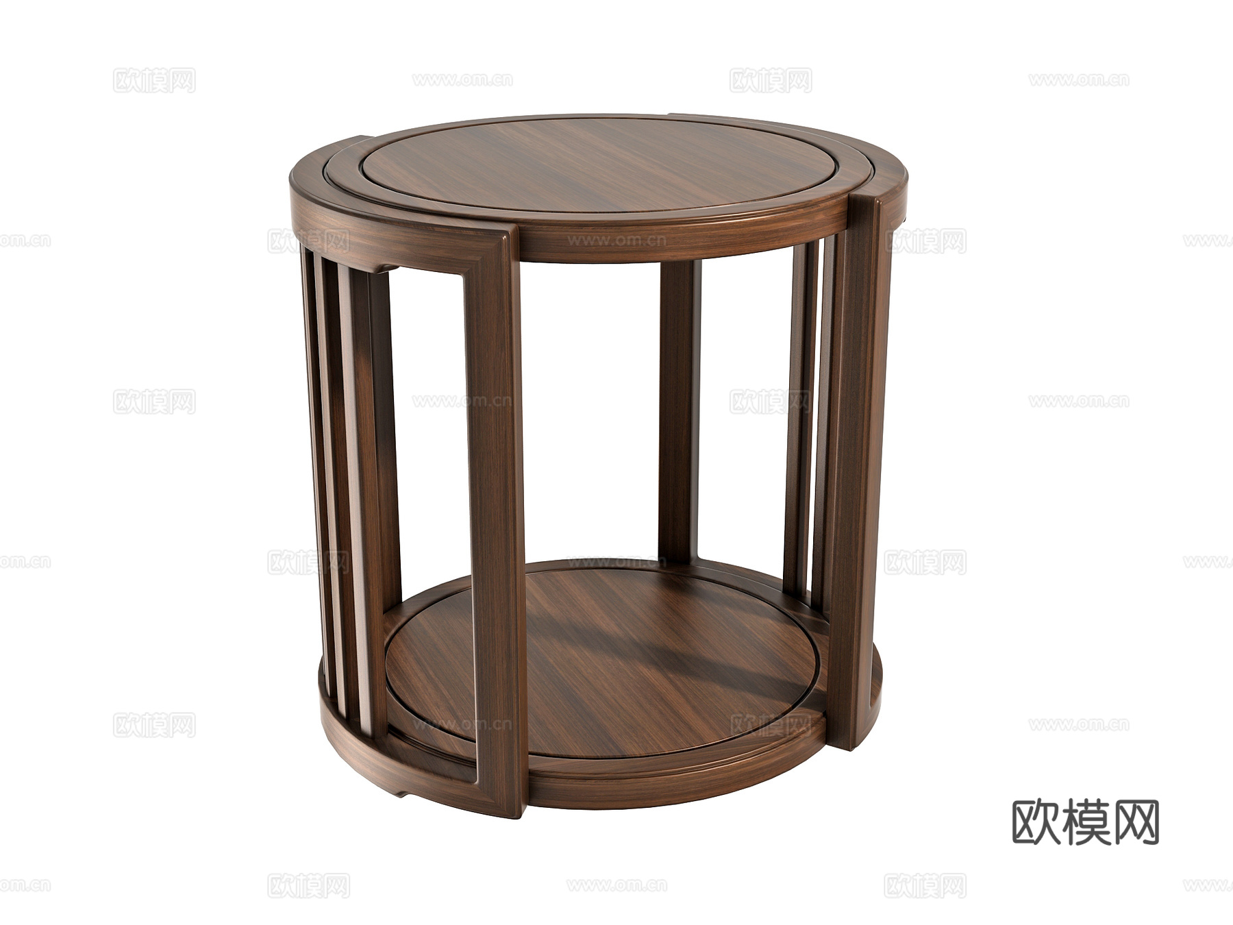 新中式边几角几3d模型