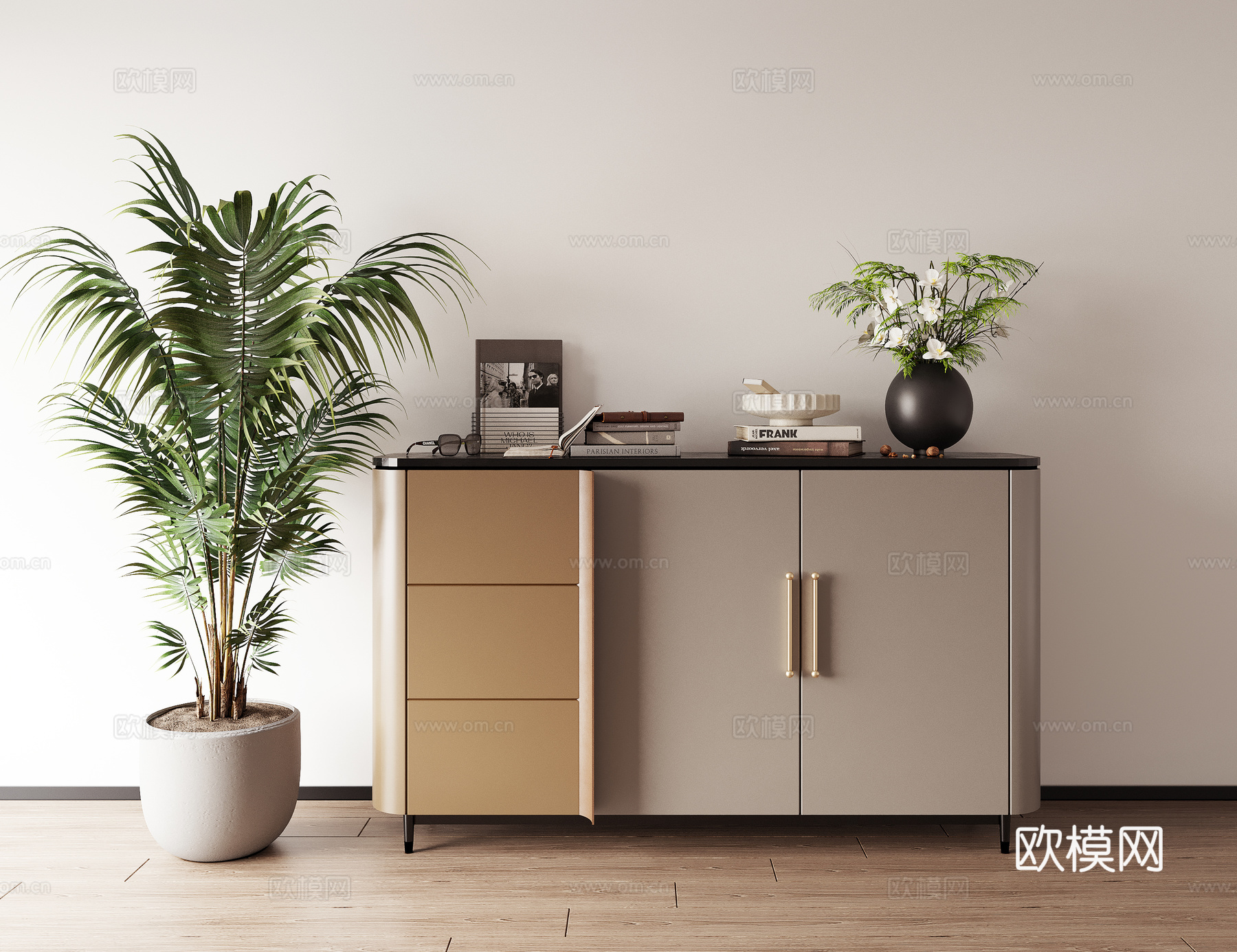 矮柜斗柜装饰柜su模型