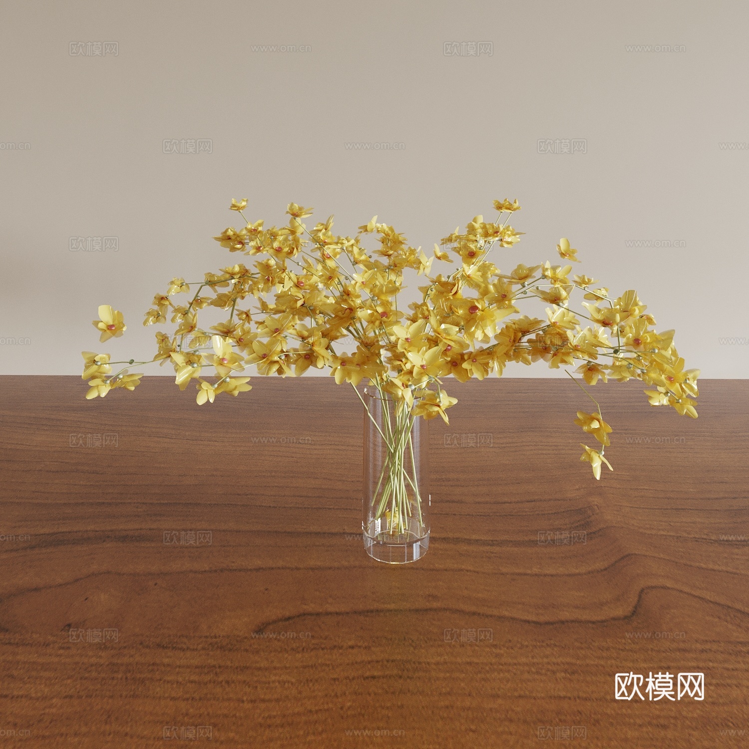 花瓶 玻璃花瓶 花艺 花卉 插花 绿植 盆景 盆栽 室内绿植3d模型