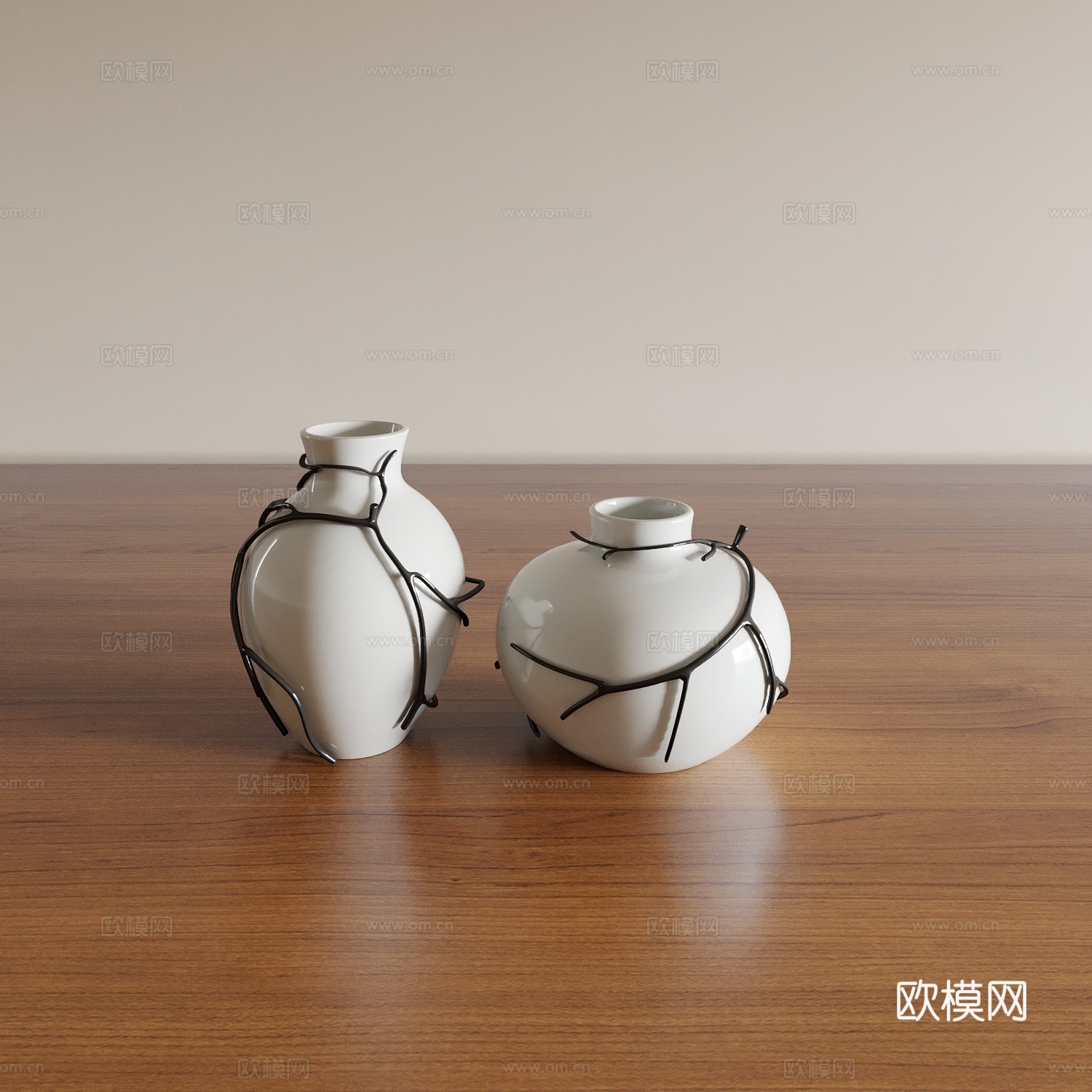 花瓶 花艺 花卉 插花 绿植 盆景 盆栽 室内绿植 植物摆件3d模型下载