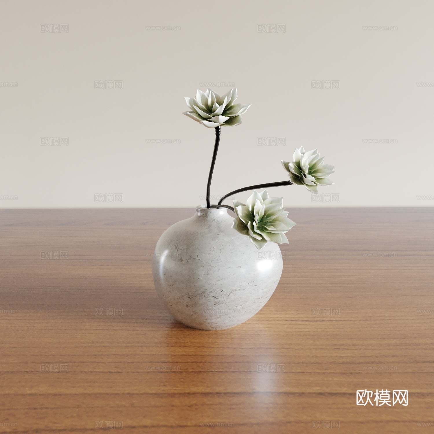 花瓶 花艺 花卉 插花 绿植 盆景 盆栽 室内绿植 植物摆件3d模型