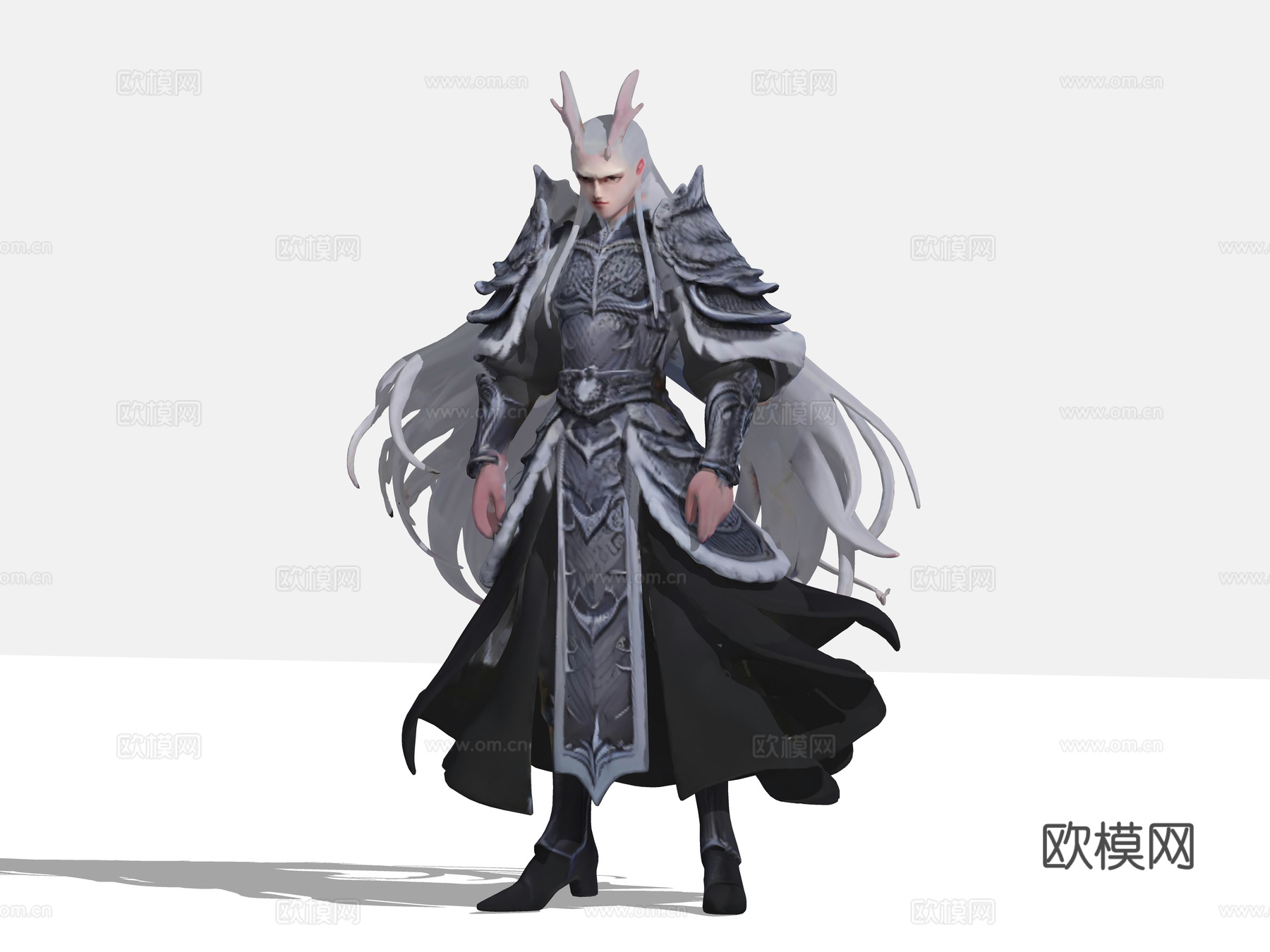 哪吒魔童闹海 东海龙王 敖光 雕塑摆件 景观小品 手办su模型
