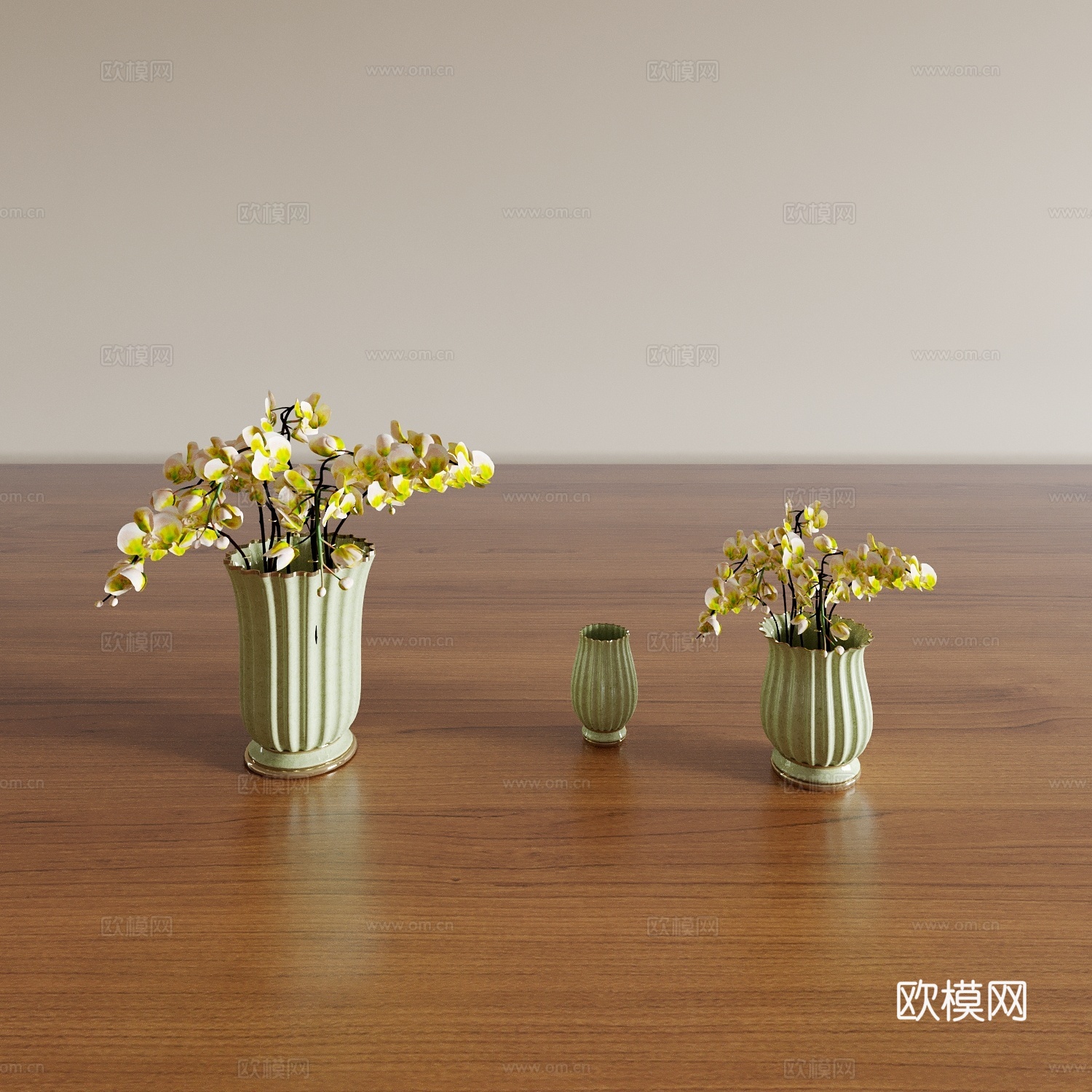 花瓶 花艺 花卉 插花 绿植 盆景 盆栽 室内绿植 植物摆件3d模型