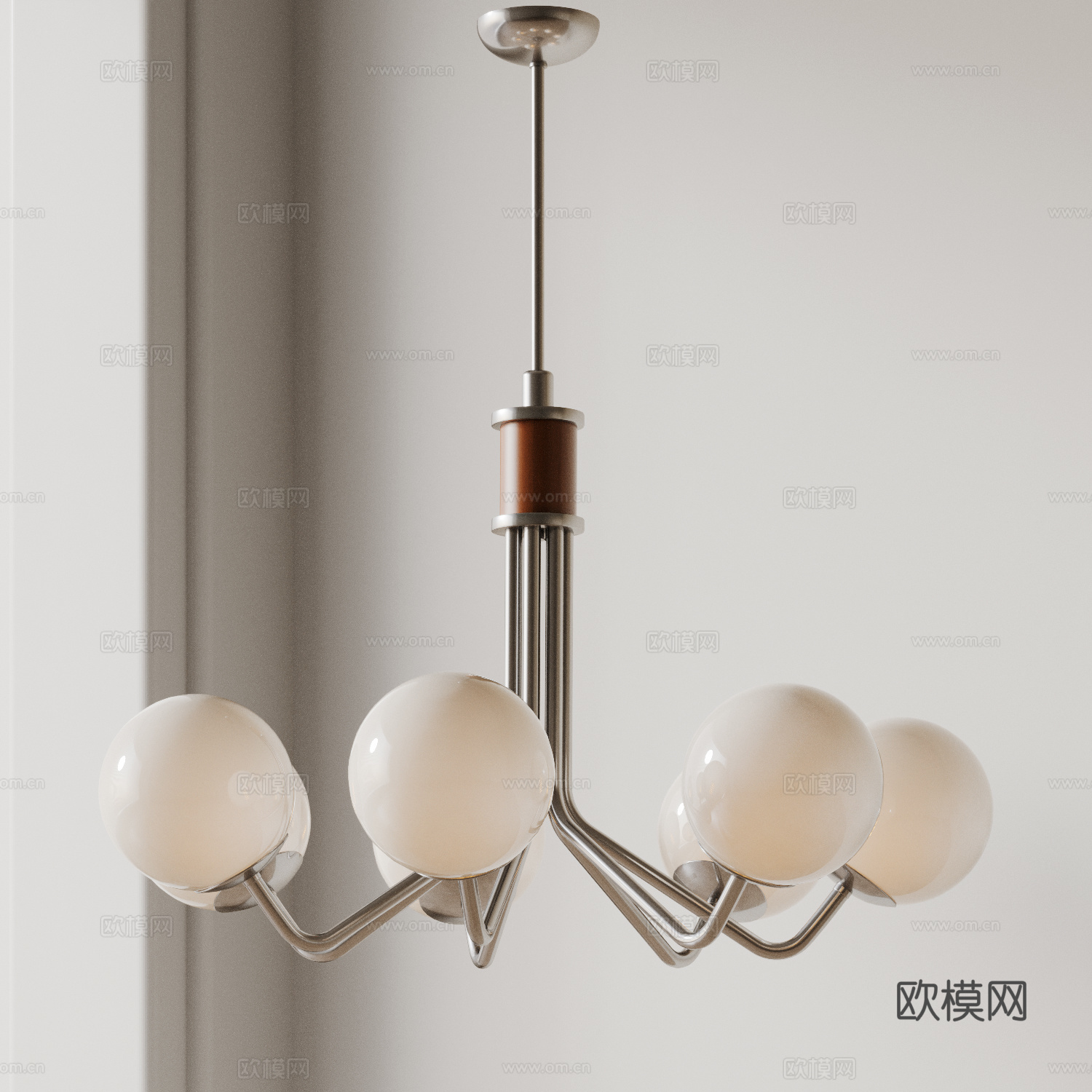 中古风吊灯组合 法式吊灯 复古吊灯 客厅吊灯 玻璃吊灯su模型