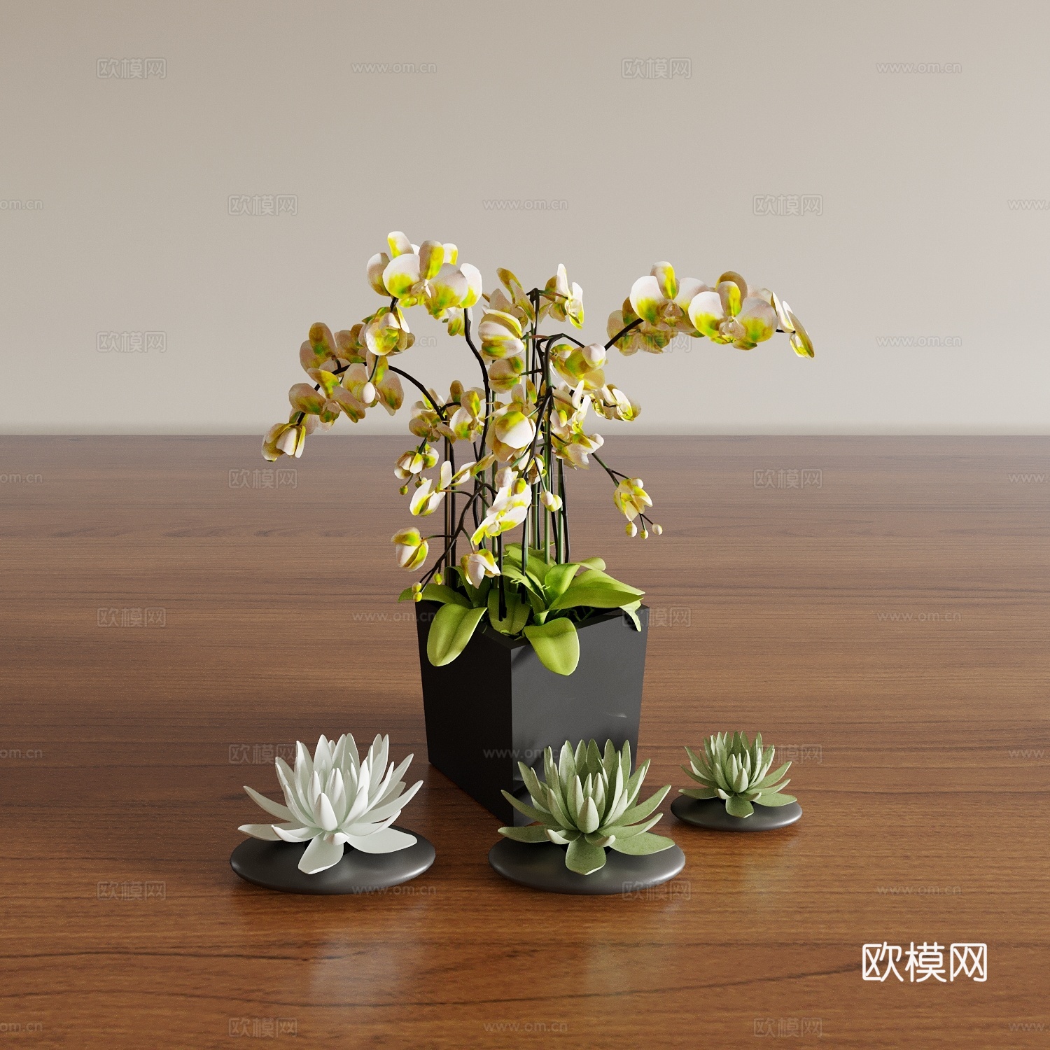 花瓶 花艺 花卉 插花 绿植 盆景 盆栽 室内绿植 植物摆件3d模型