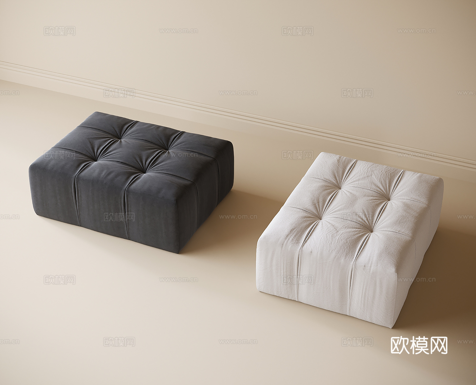 现代沙发凳 换鞋凳 凳子su模型