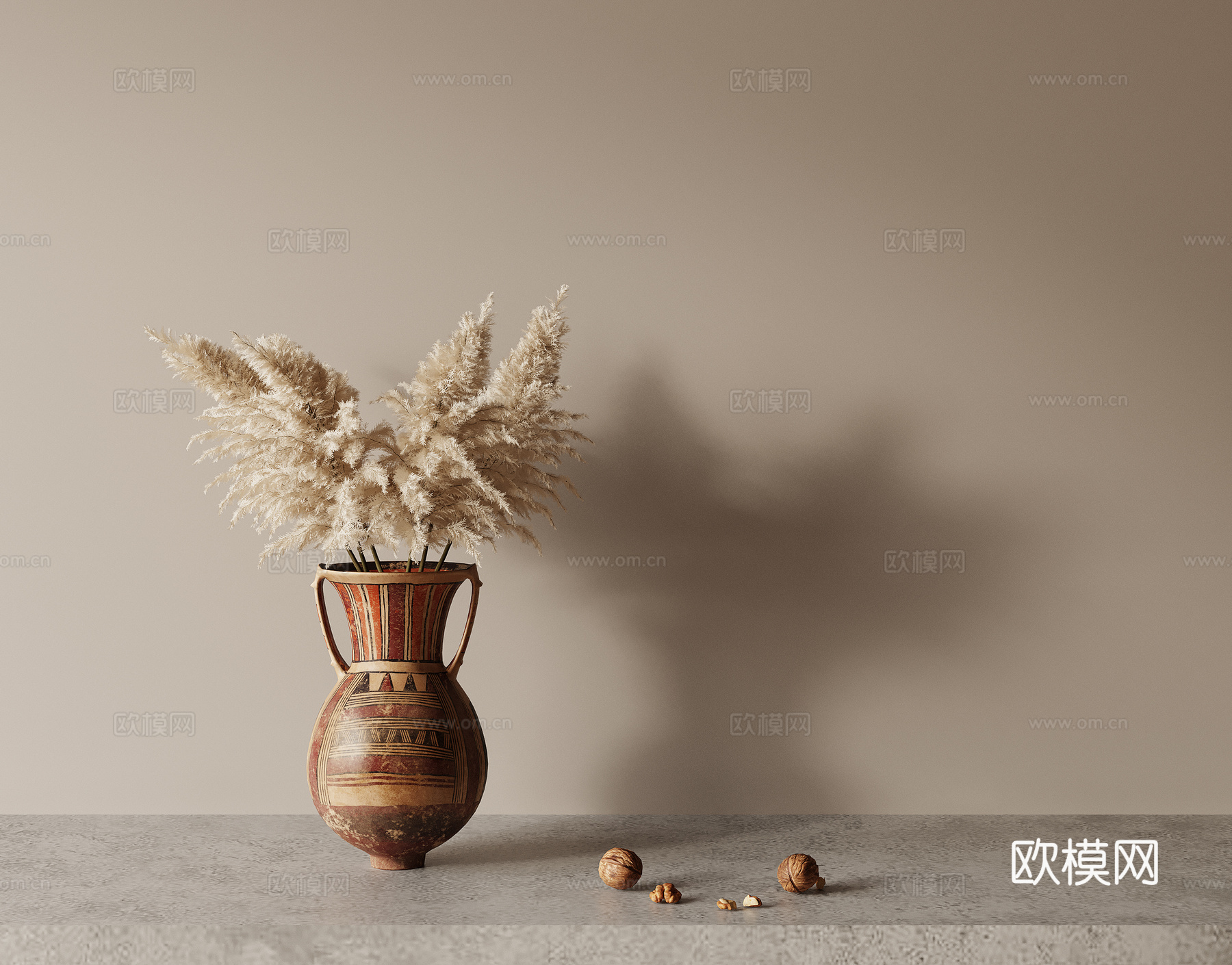 盆栽花瓶3d模型下载