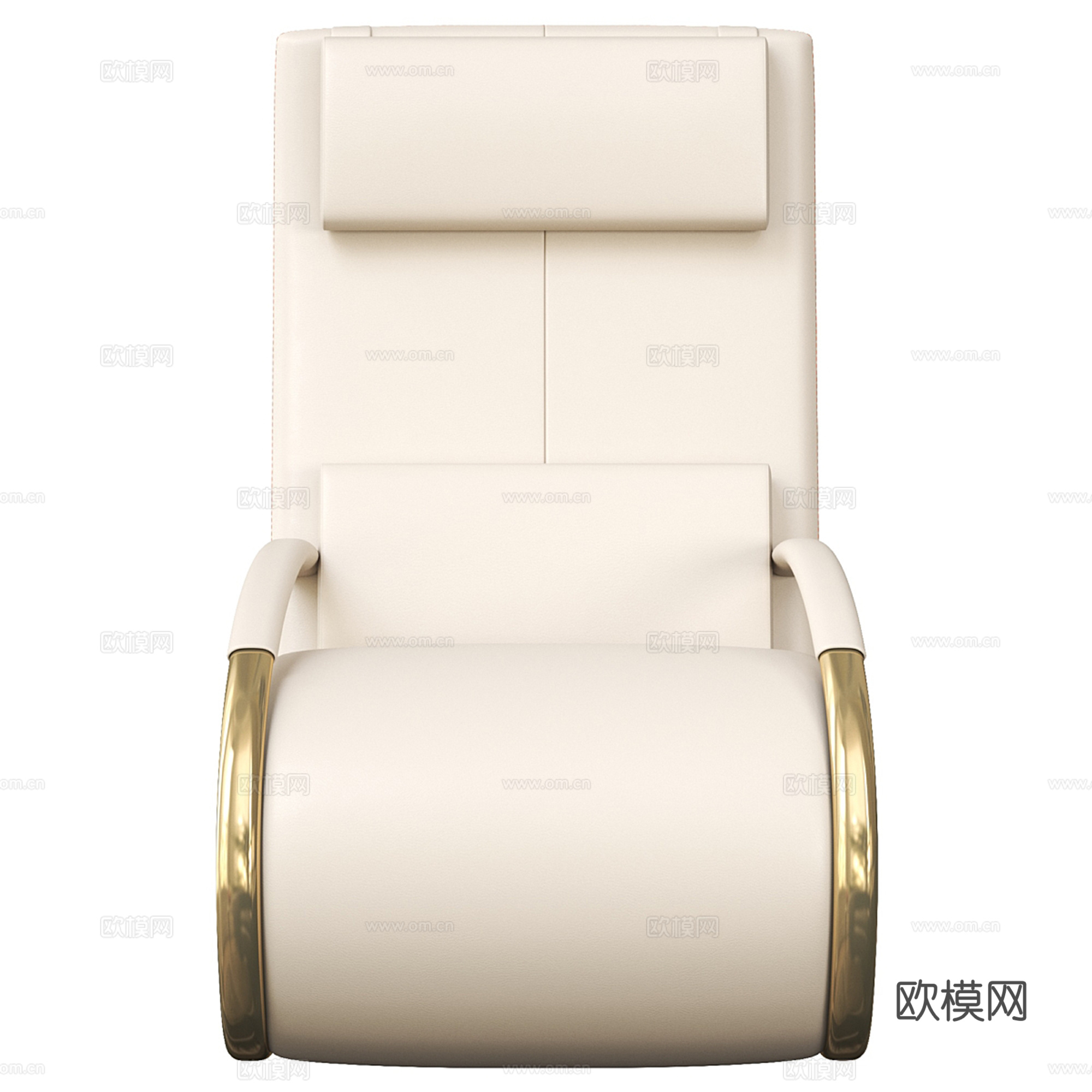 现代皮质躺椅 休闲椅su模型
