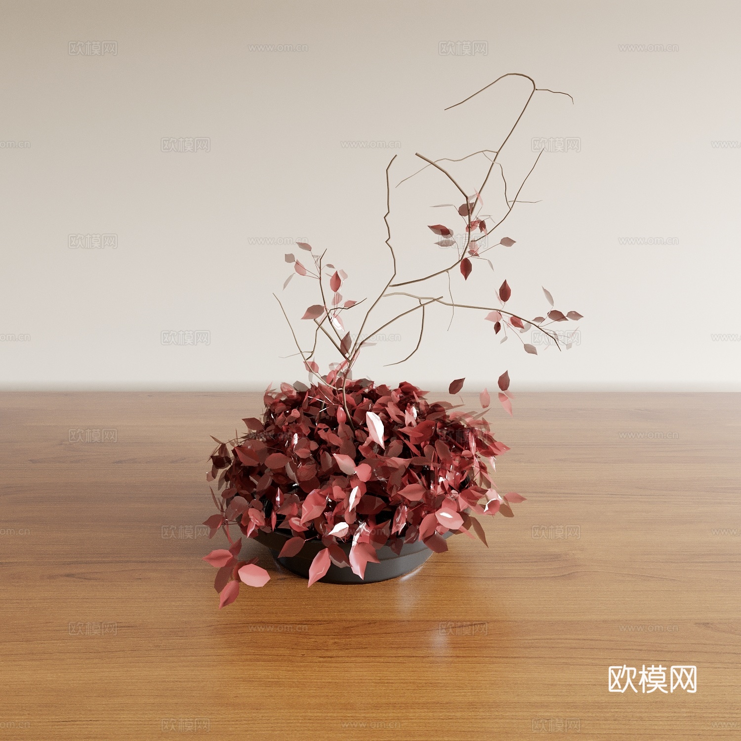 花瓶 花艺 花卉 插花 绿植 盆景 盆栽 室内绿植 植物摆件3d模型