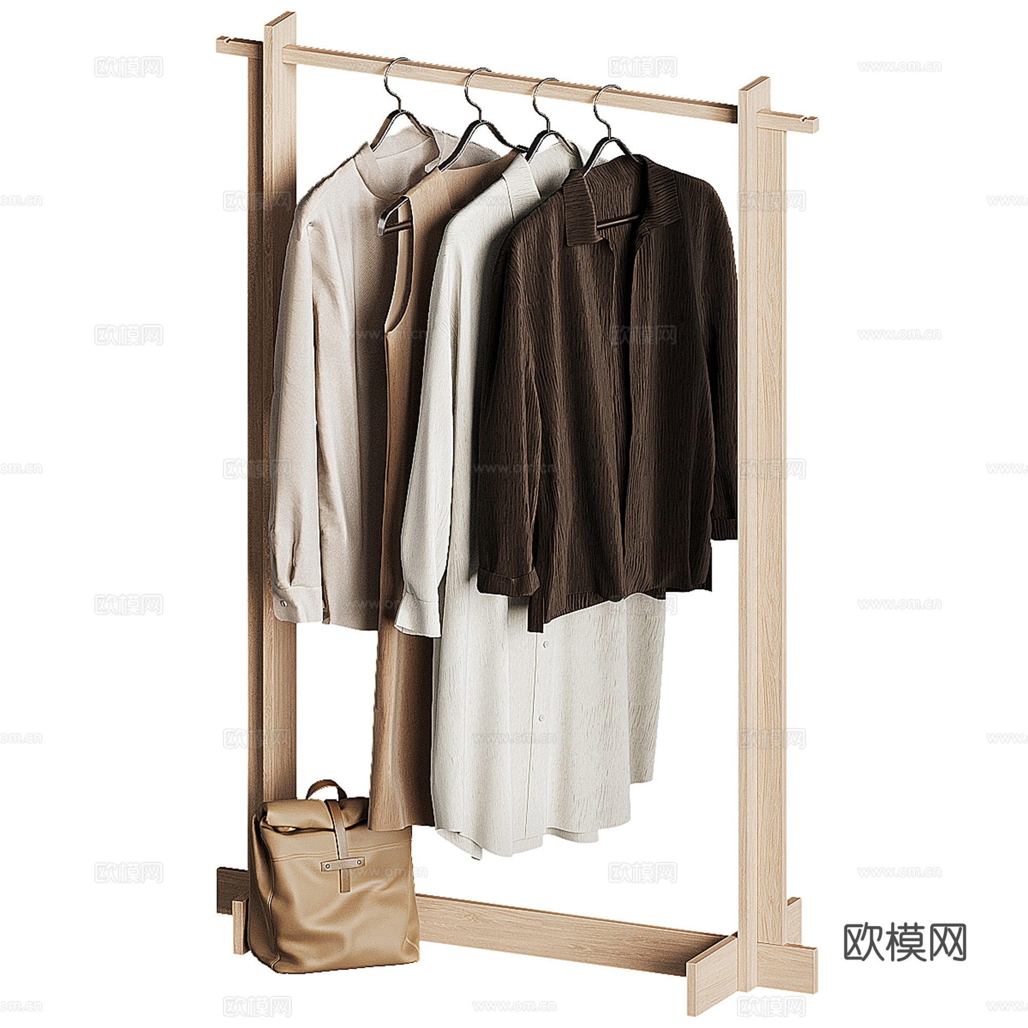 服饰鞋帽衣服衣架su模型