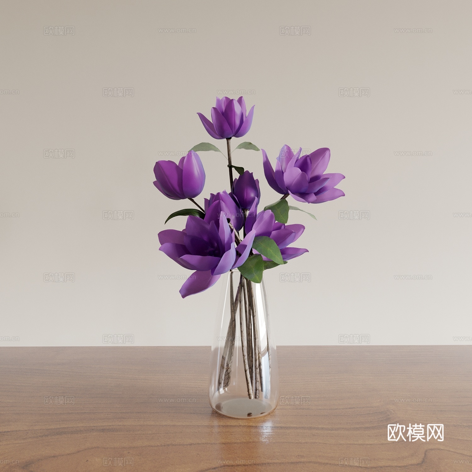 花瓶 玻璃花瓶 花艺 花卉 插花 绿植 盆景 盆栽 室内绿植3d模型