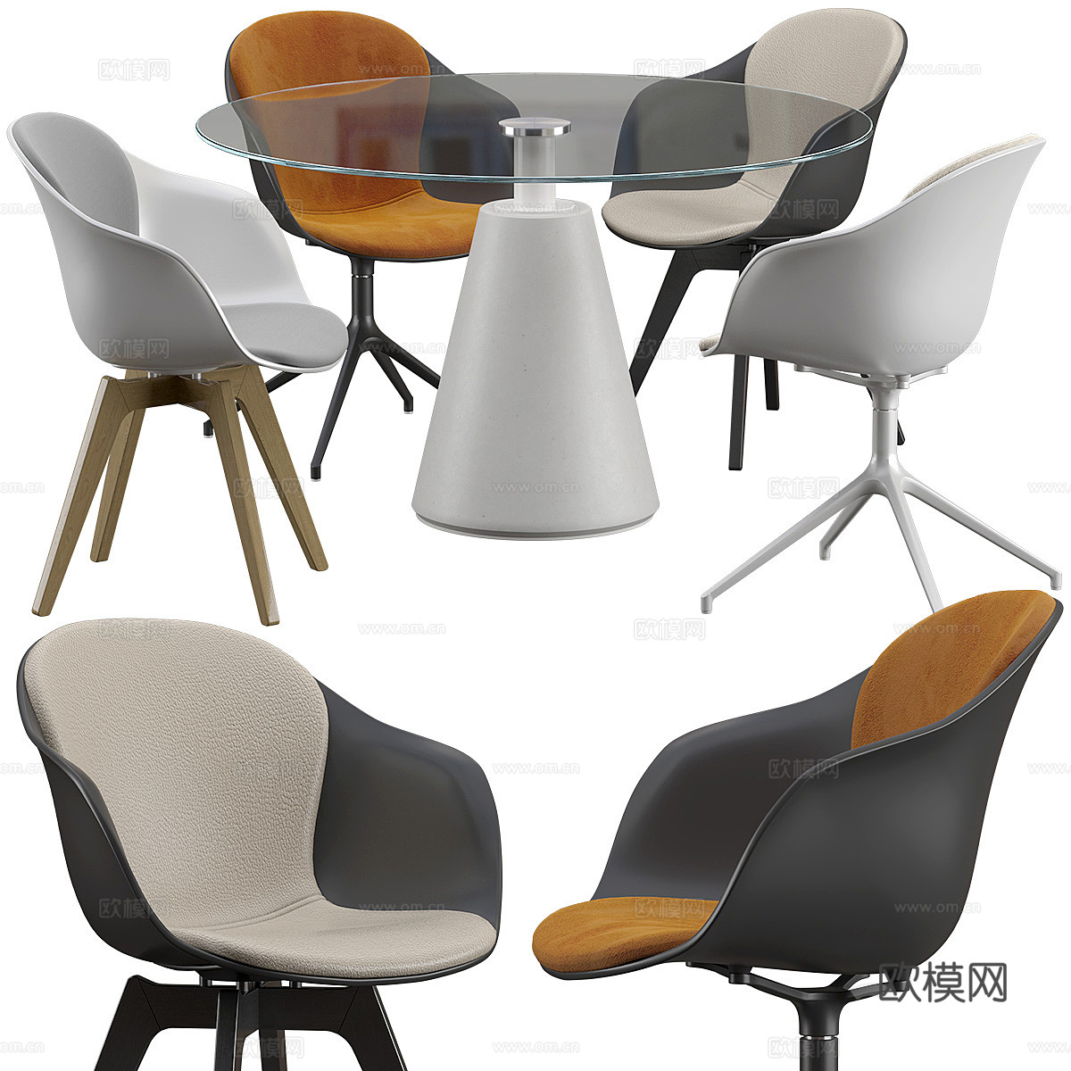 Boconcept-Adelaide 椅子3d模型