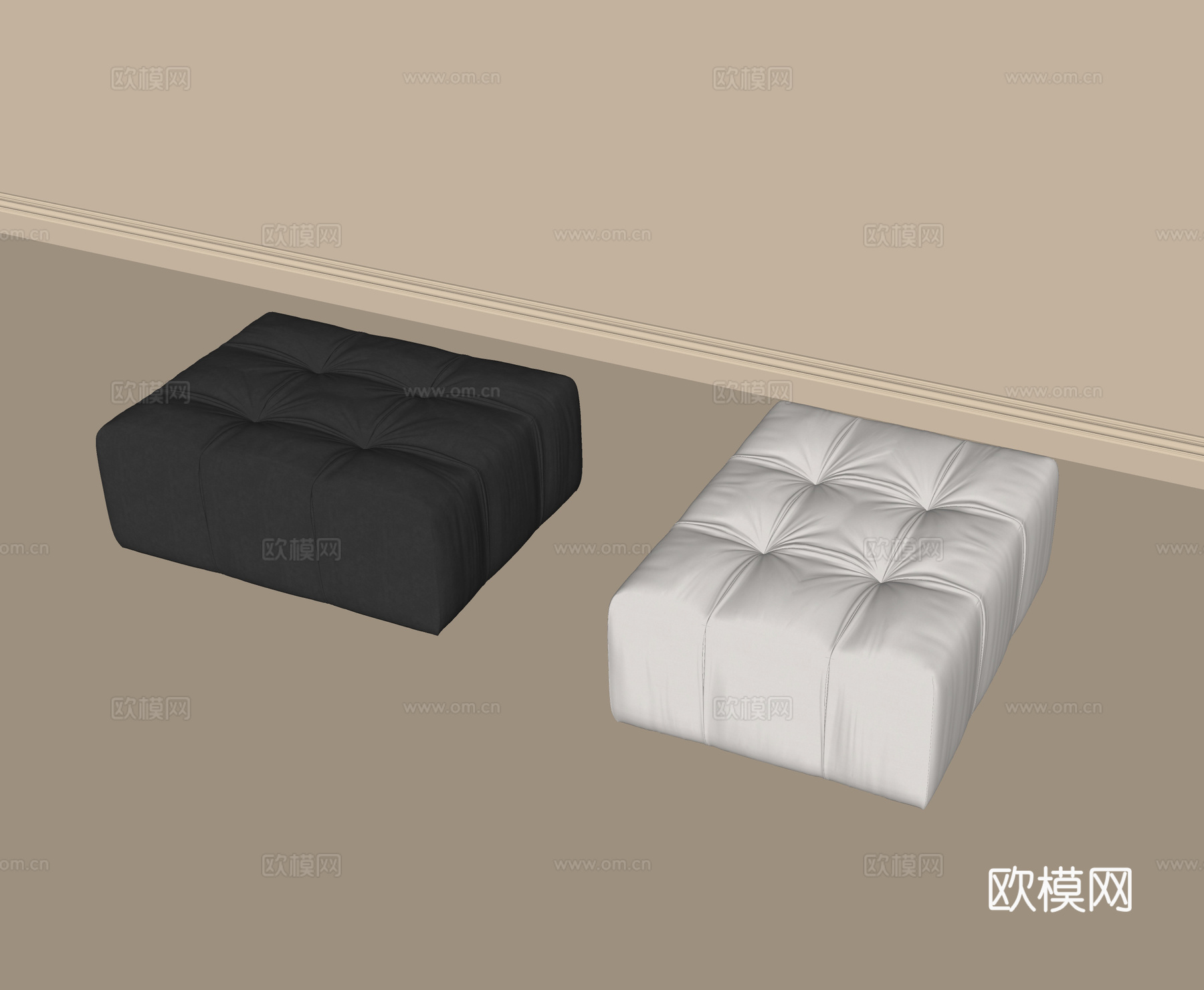 现代沙发凳 换鞋凳 凳子su模型
