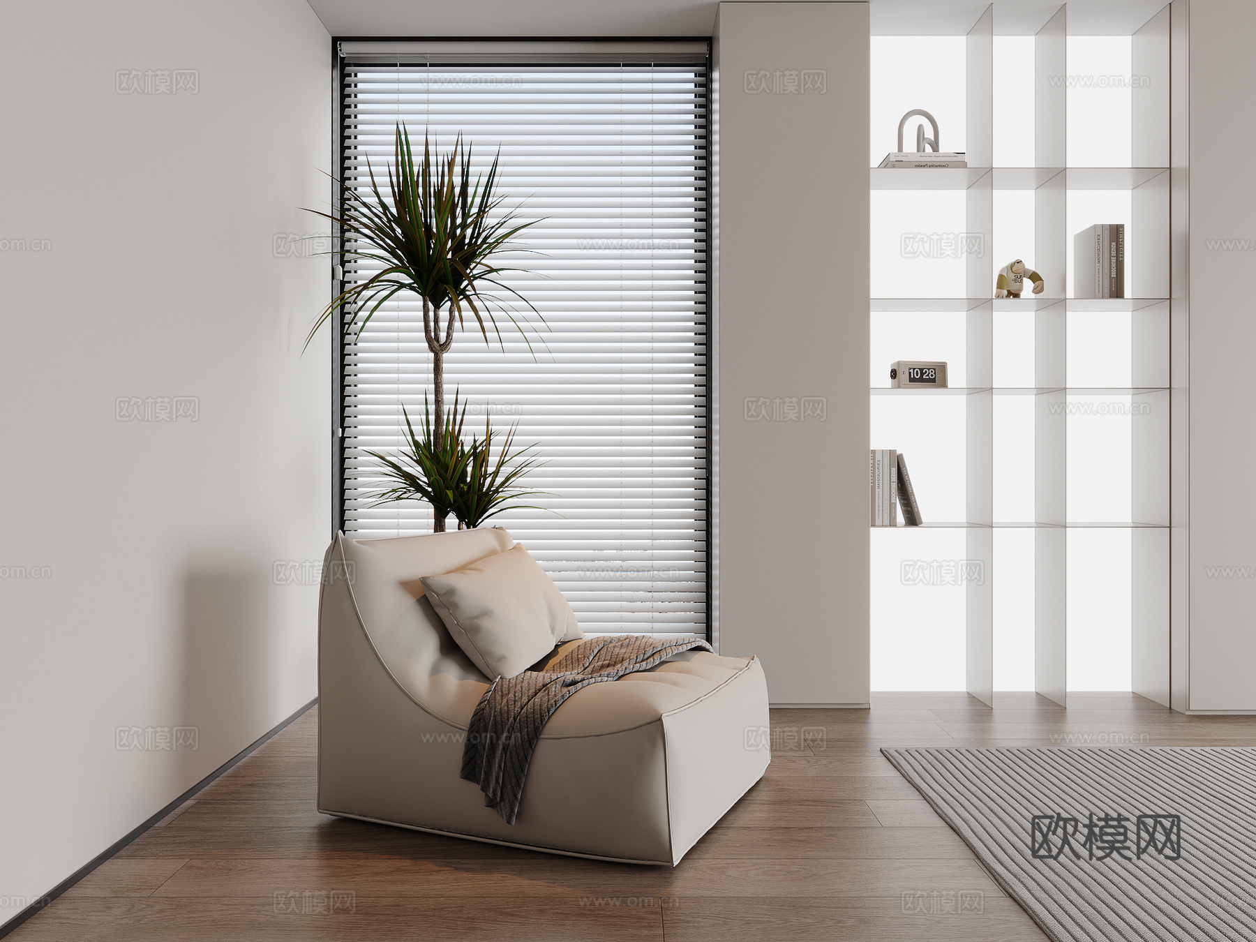 现代懒人沙发3d模型下载