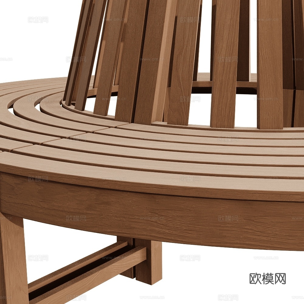 Traditional 户外公共椅 环形椅 树凳 户外凳子su模型