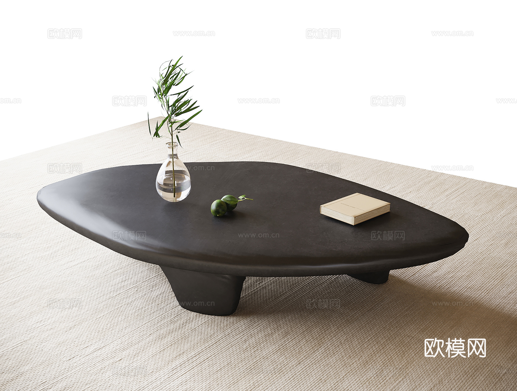 现代异形茶几su模型