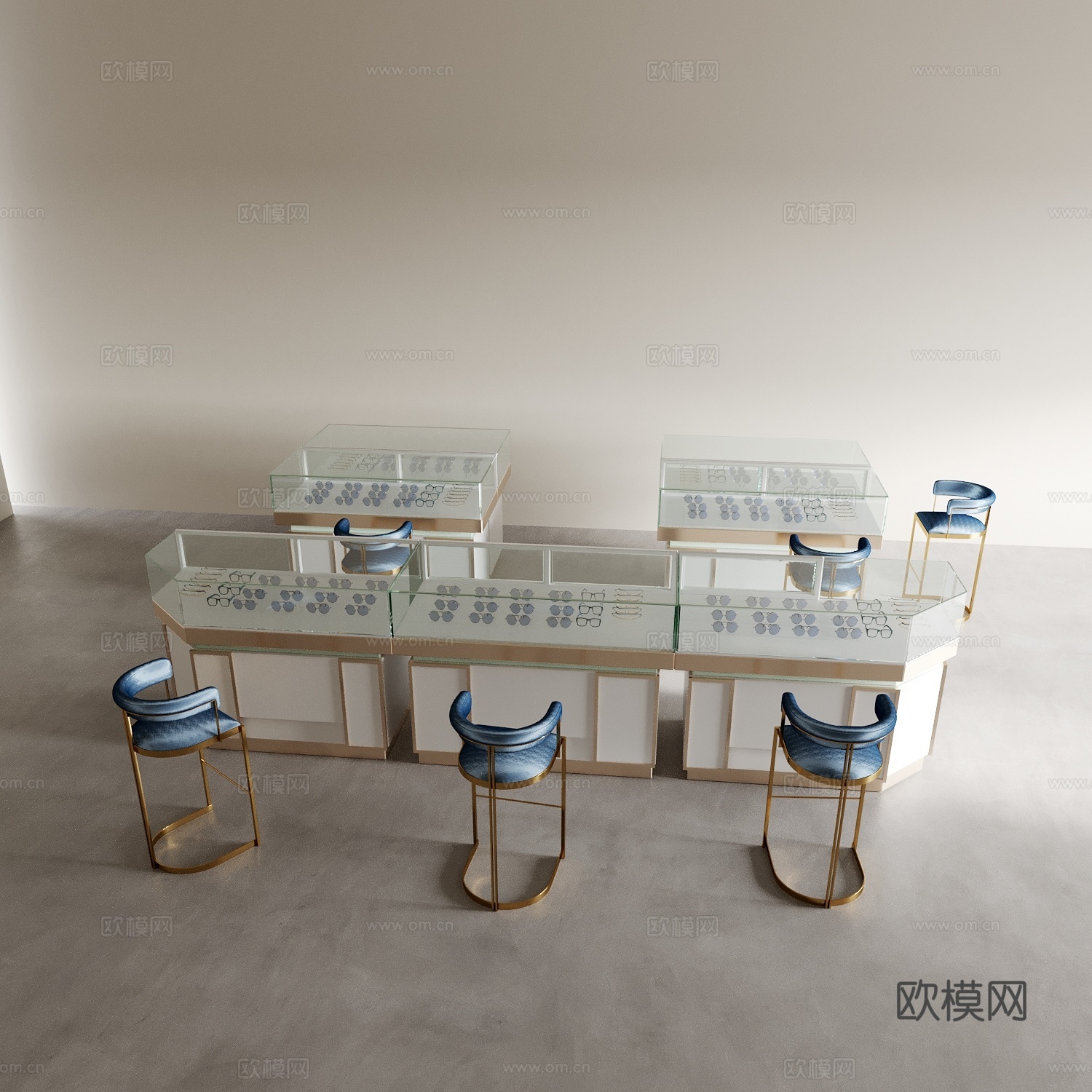 专柜 眼镜店3d模型