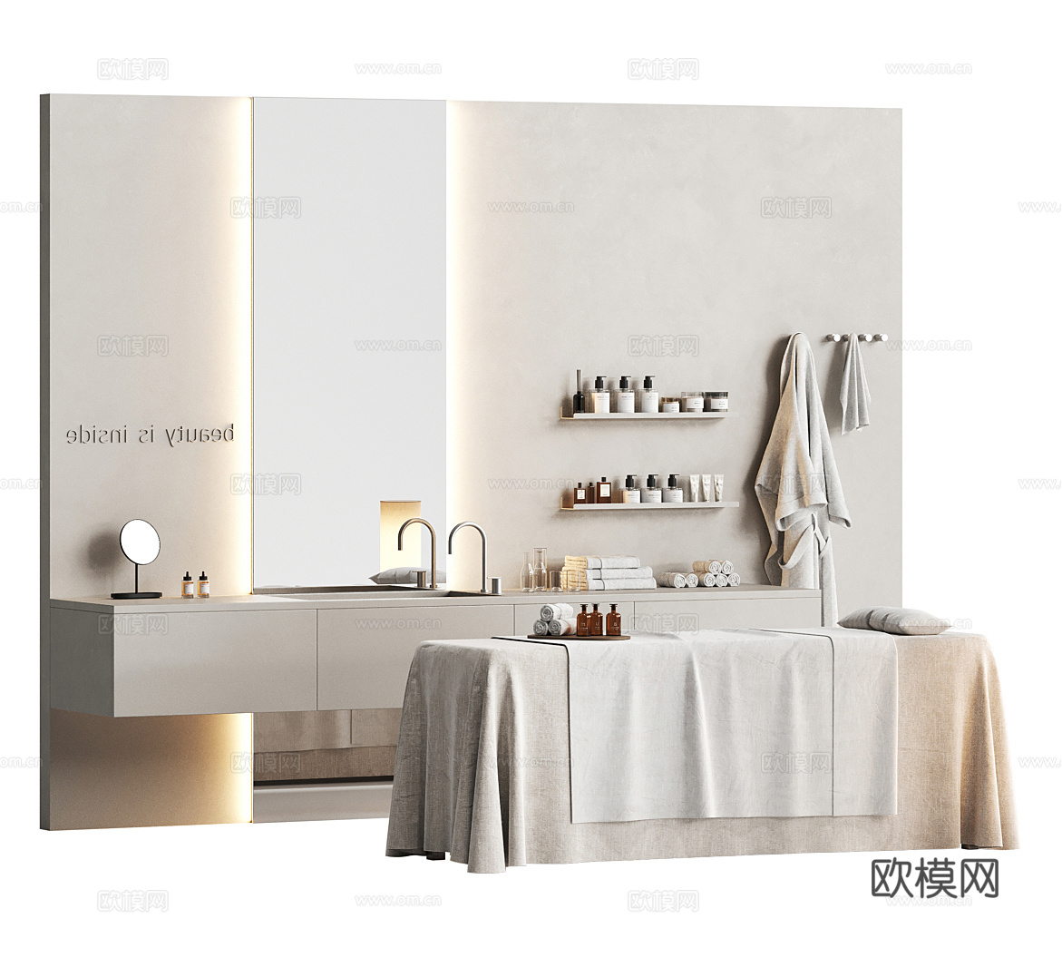 SPA SPA按摩馆 美容馆 美容院 美容店 按摩椅 按摩用3d模型
