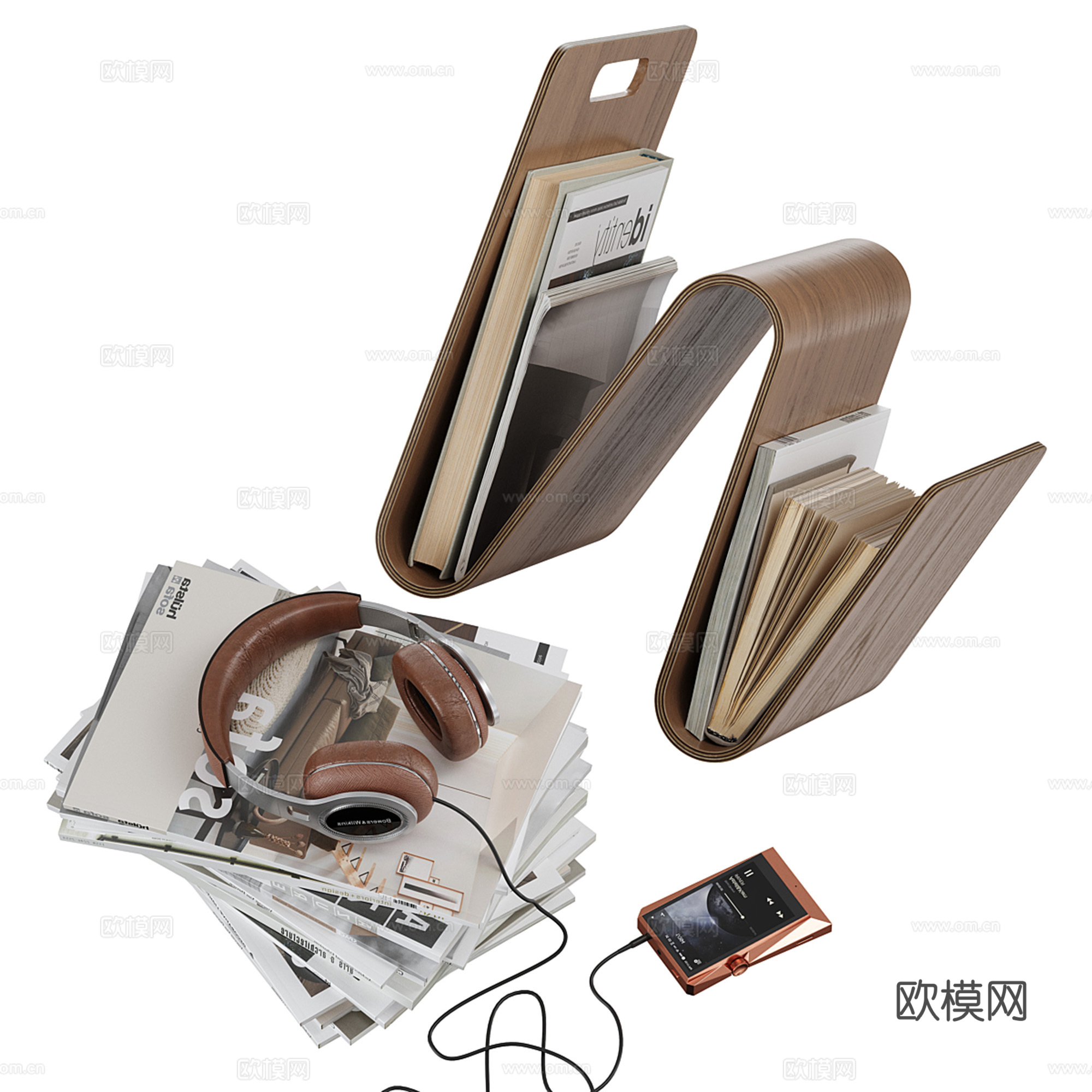 杂志书籍桌面摆件su模型