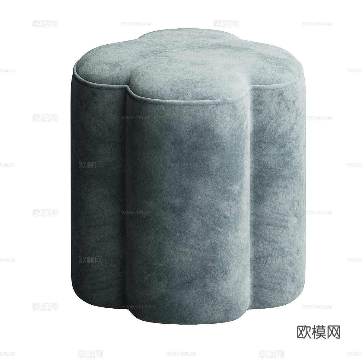 新中式 Quatrefoil 脚凳3d模型