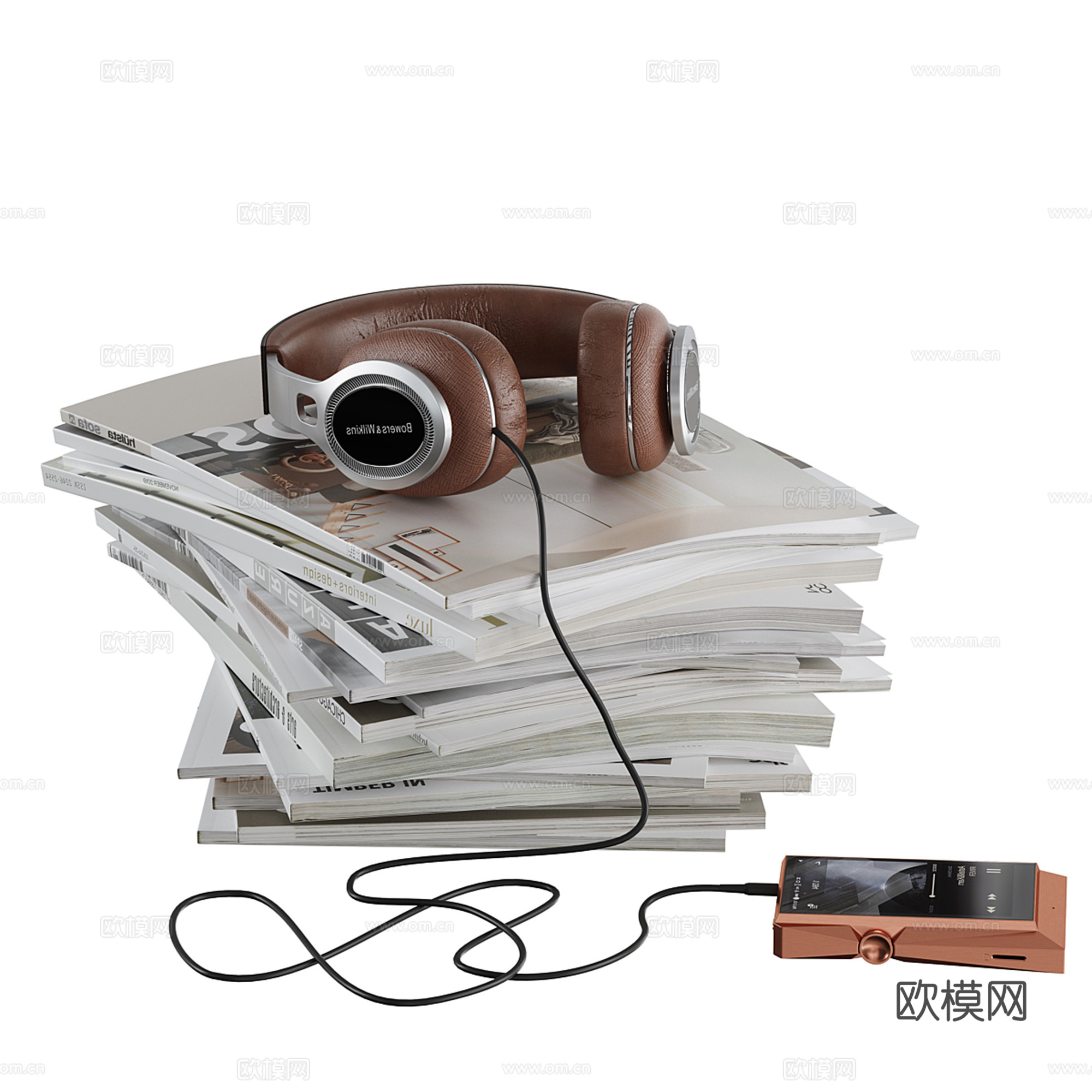 杂志书籍桌面摆件su模型