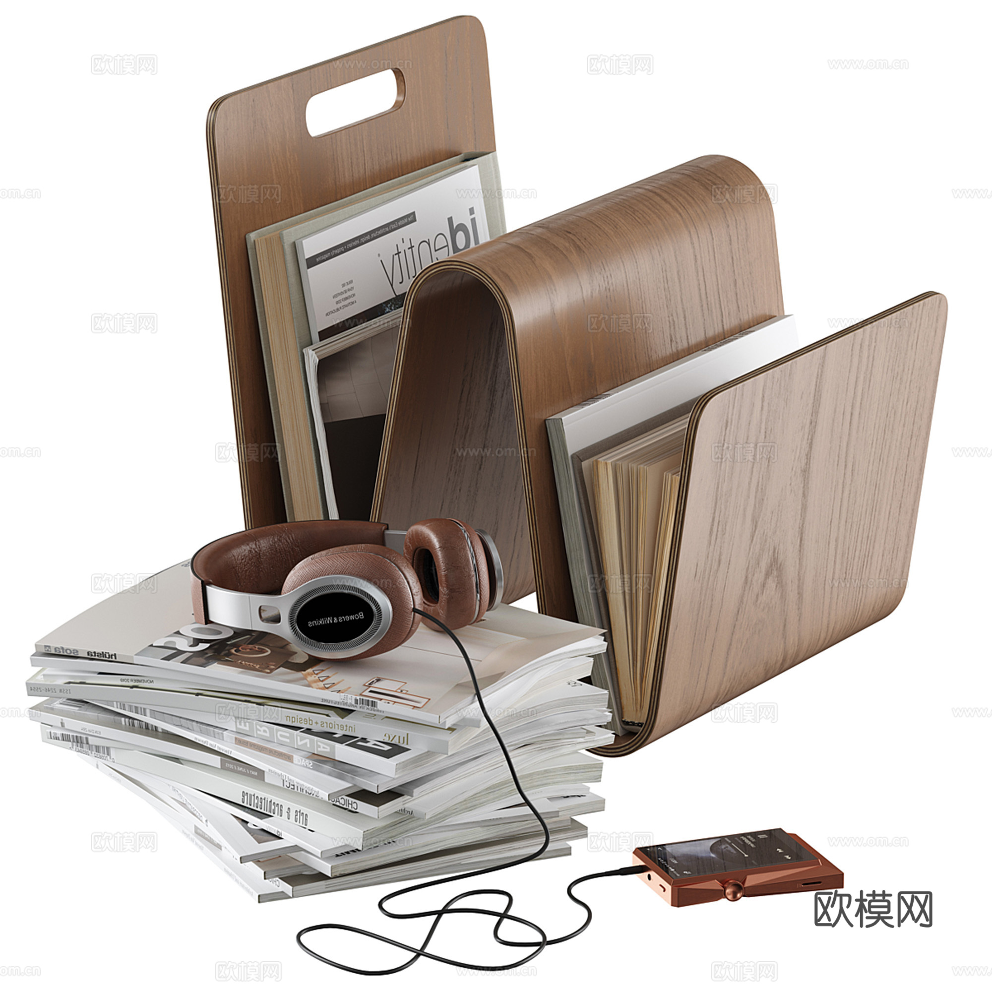 杂志书籍桌面摆件su模型