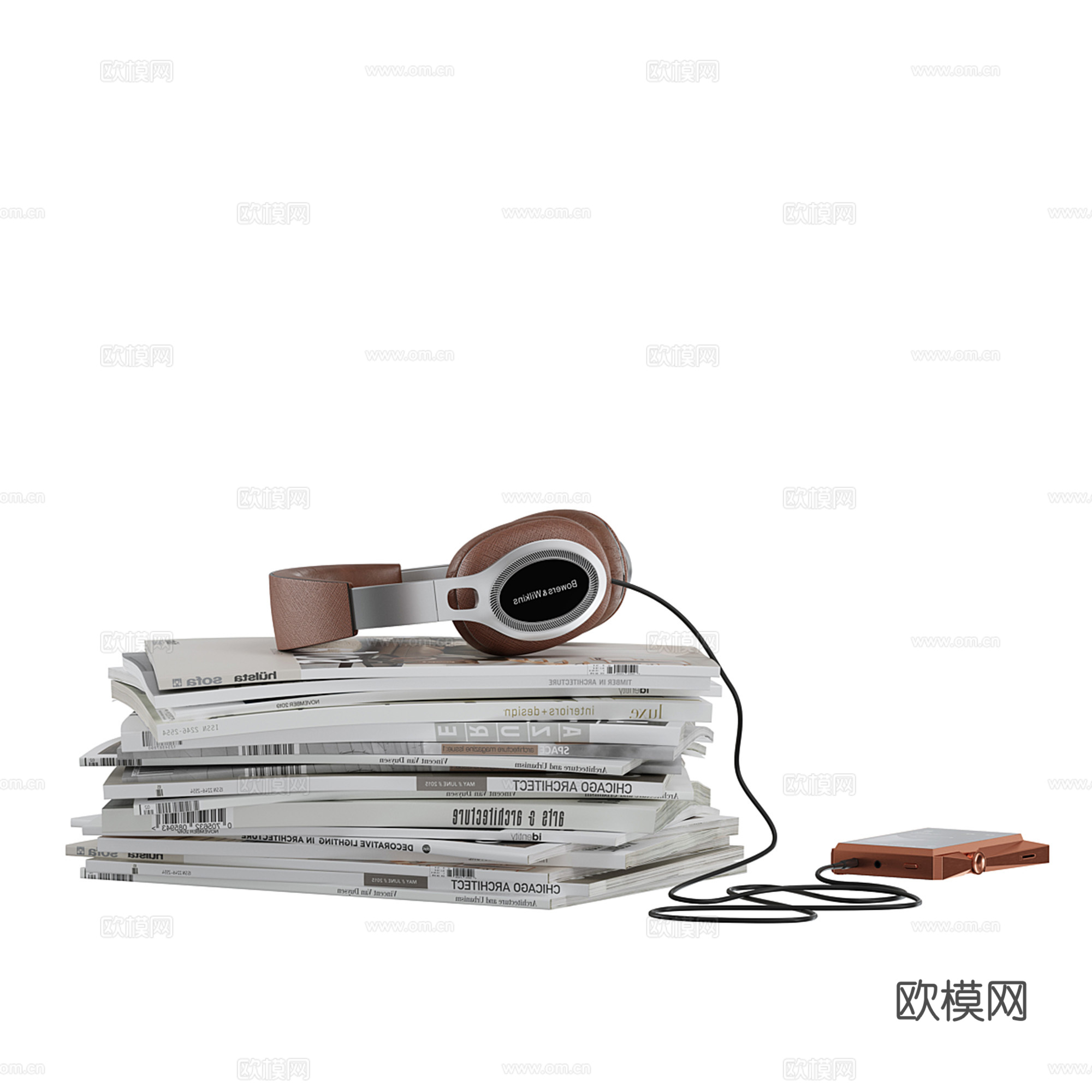 杂志书籍桌面摆件su模型