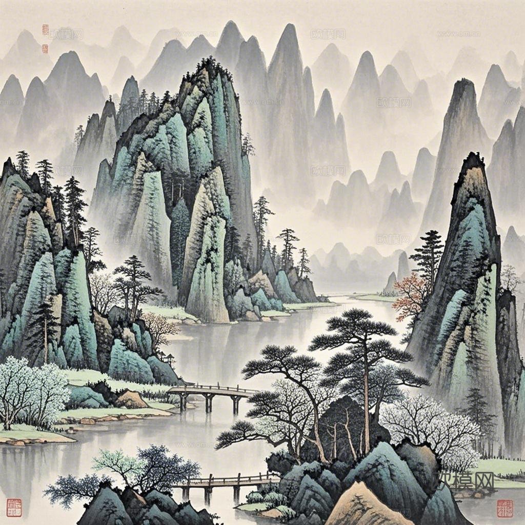 水墨山水画
