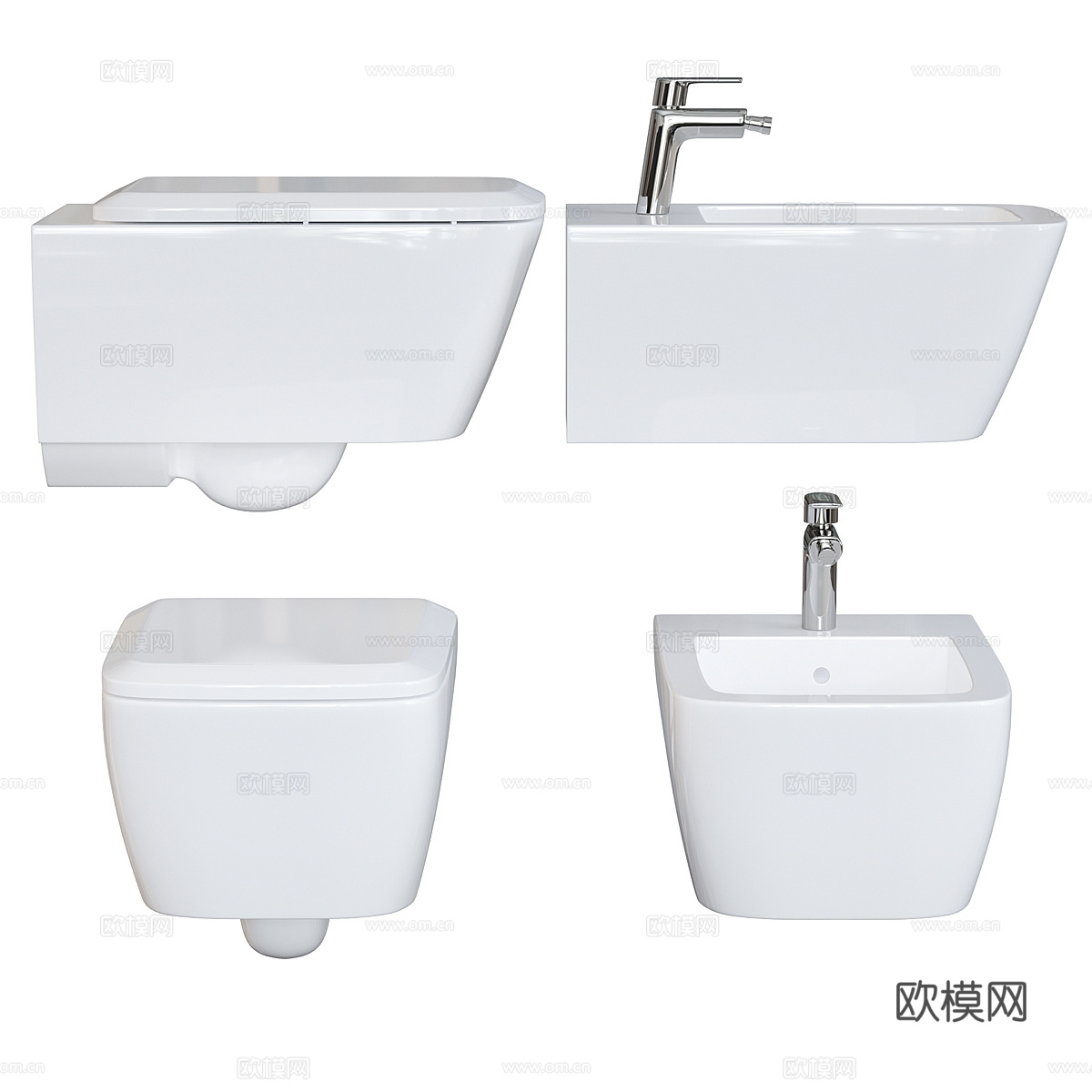 马桶 坐浴盆3d模型