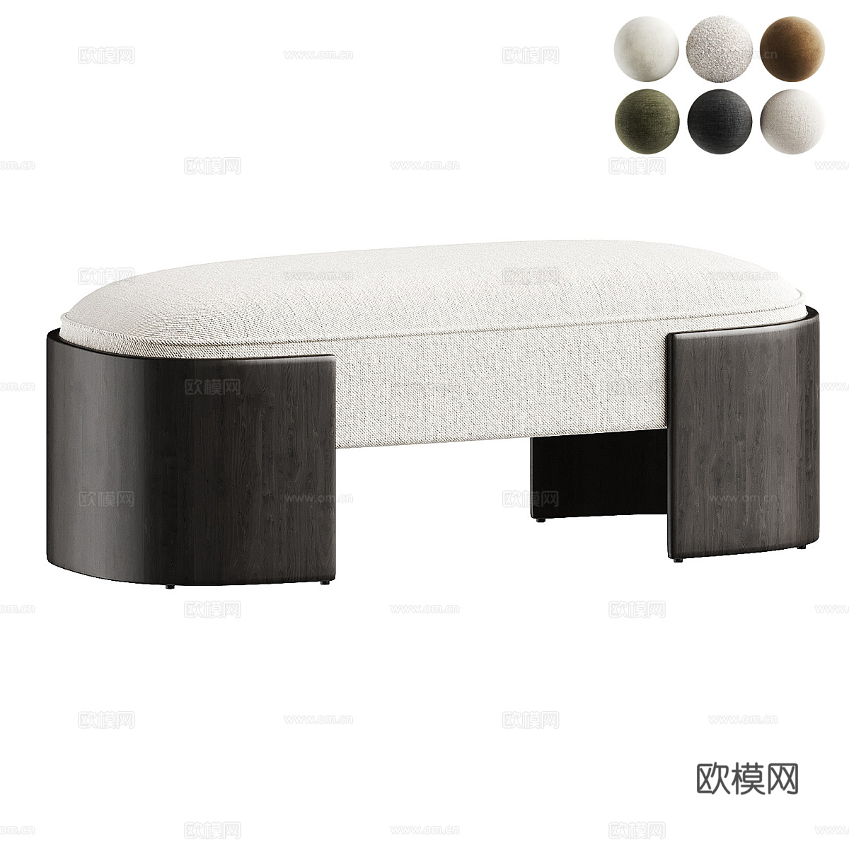 现代意式 Ed Long 长凳3d模型