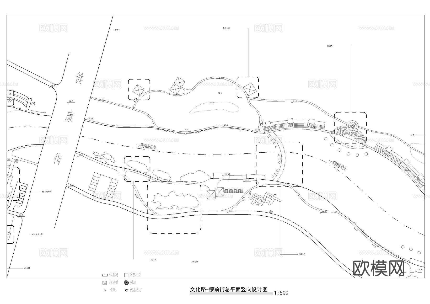 城市河道施工图cad施工图