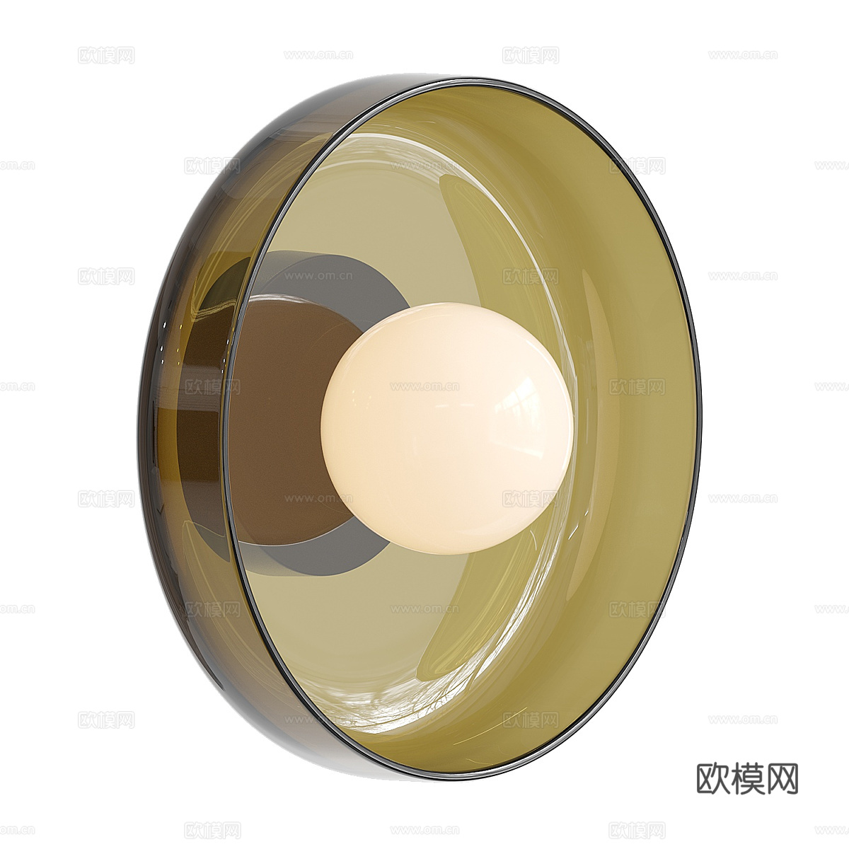 现代奶油风 Walter Retro Bauhaus 吸顶灯3d模型