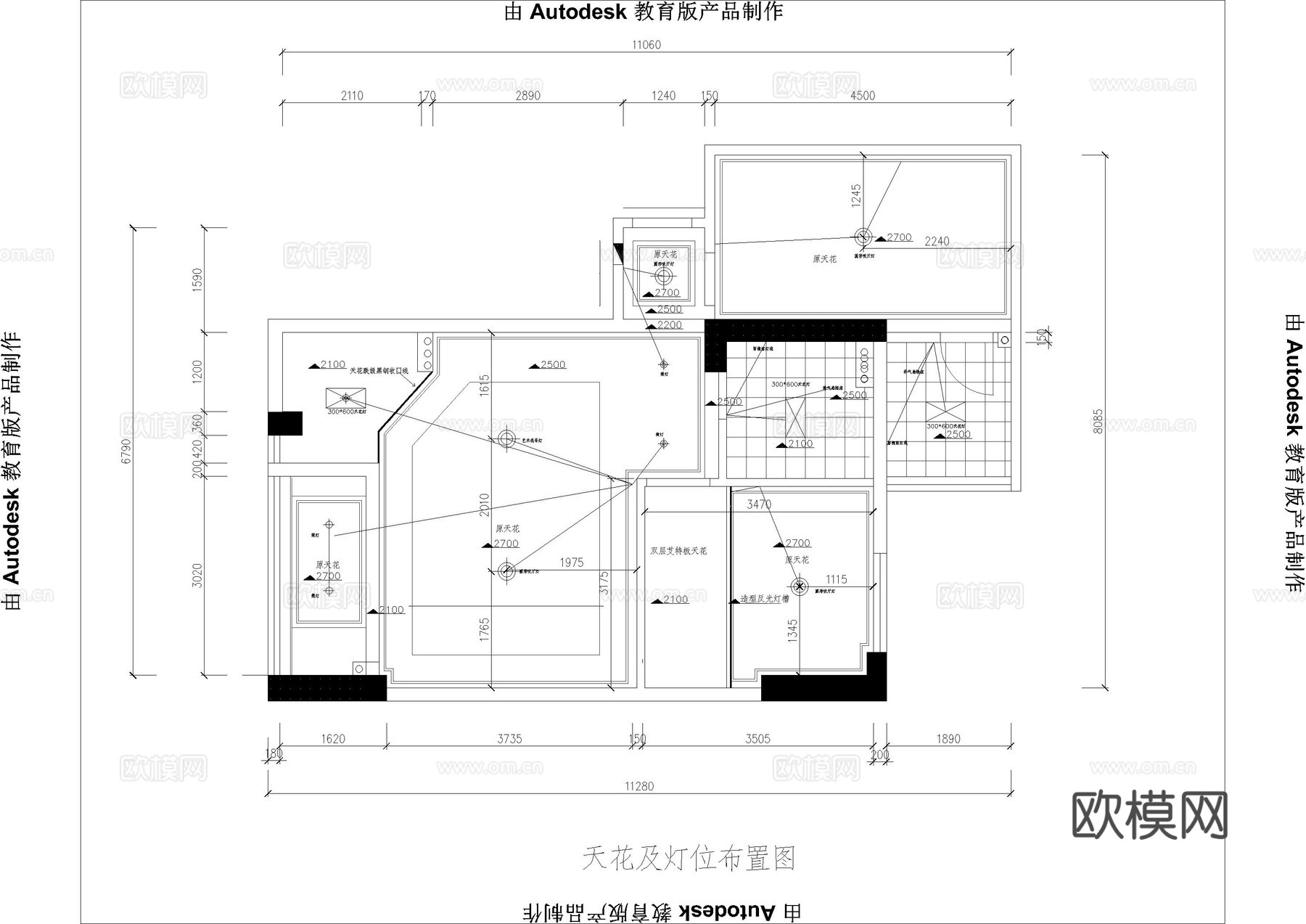 家装电气图cad施工图