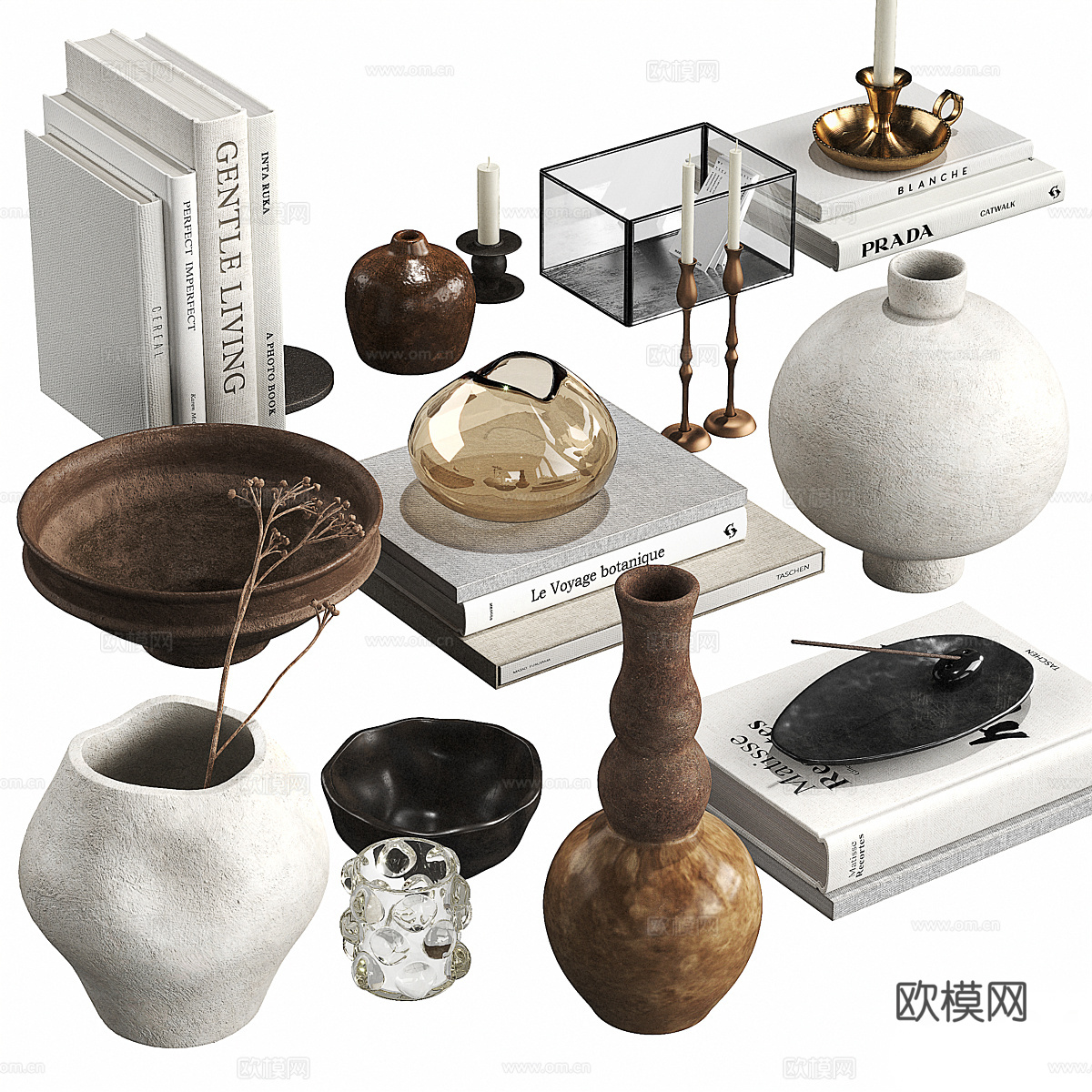 新中式 ZARA 家居饰品摆件3d模型