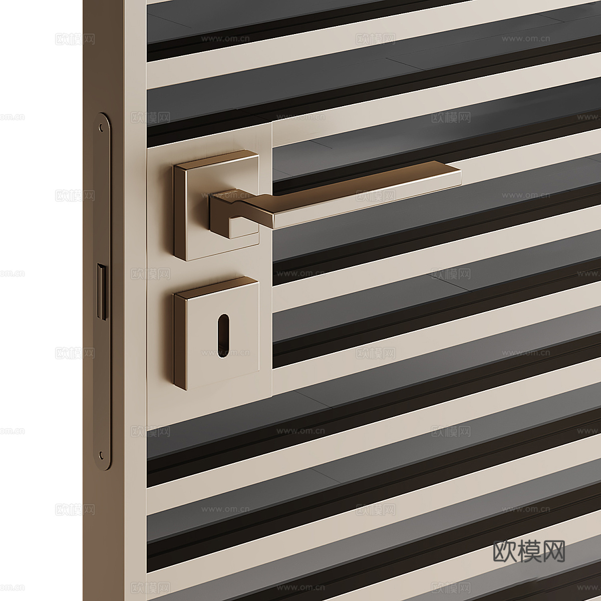 现代意式极简 装饰隐形门3d模型