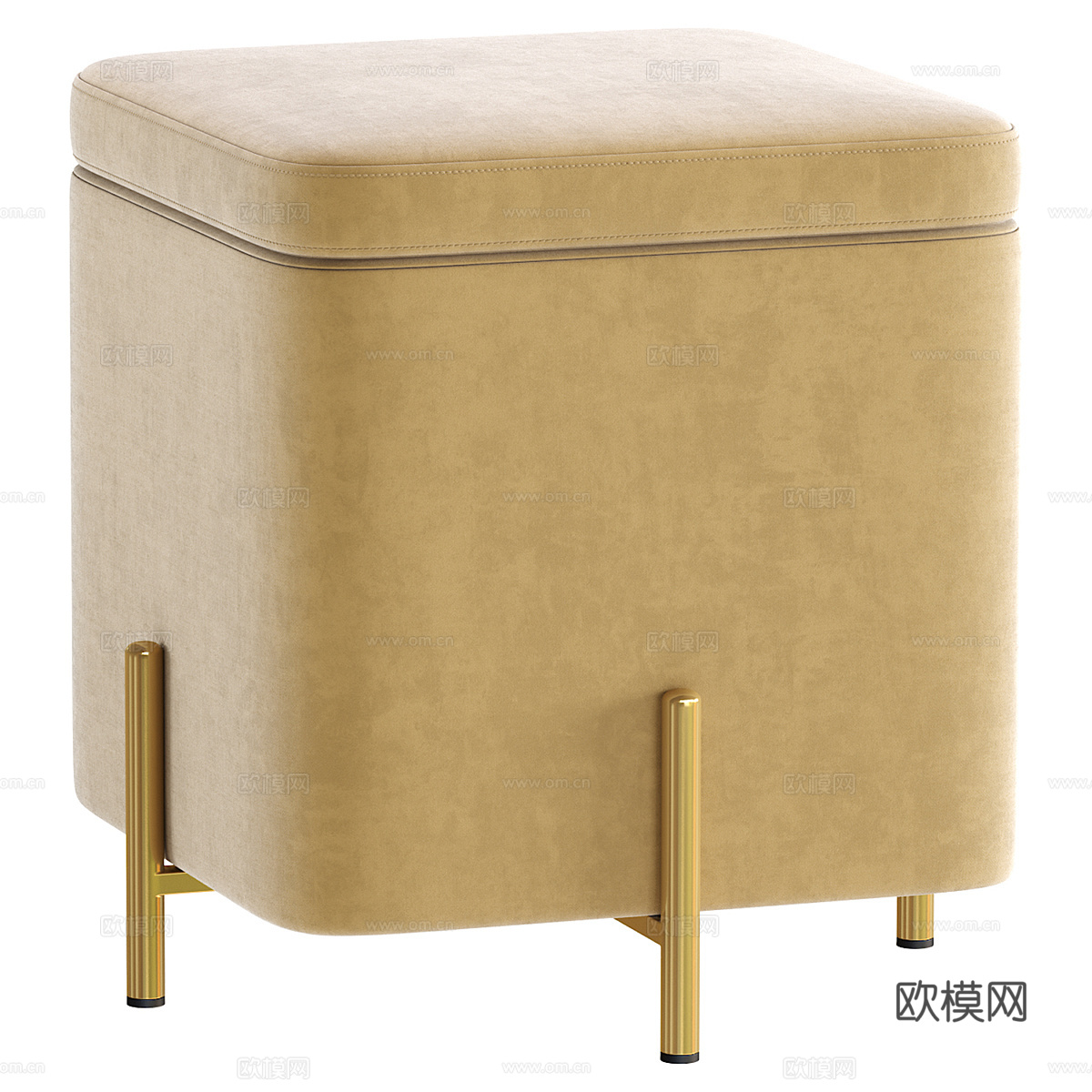 现代布艺凳子3d模型
