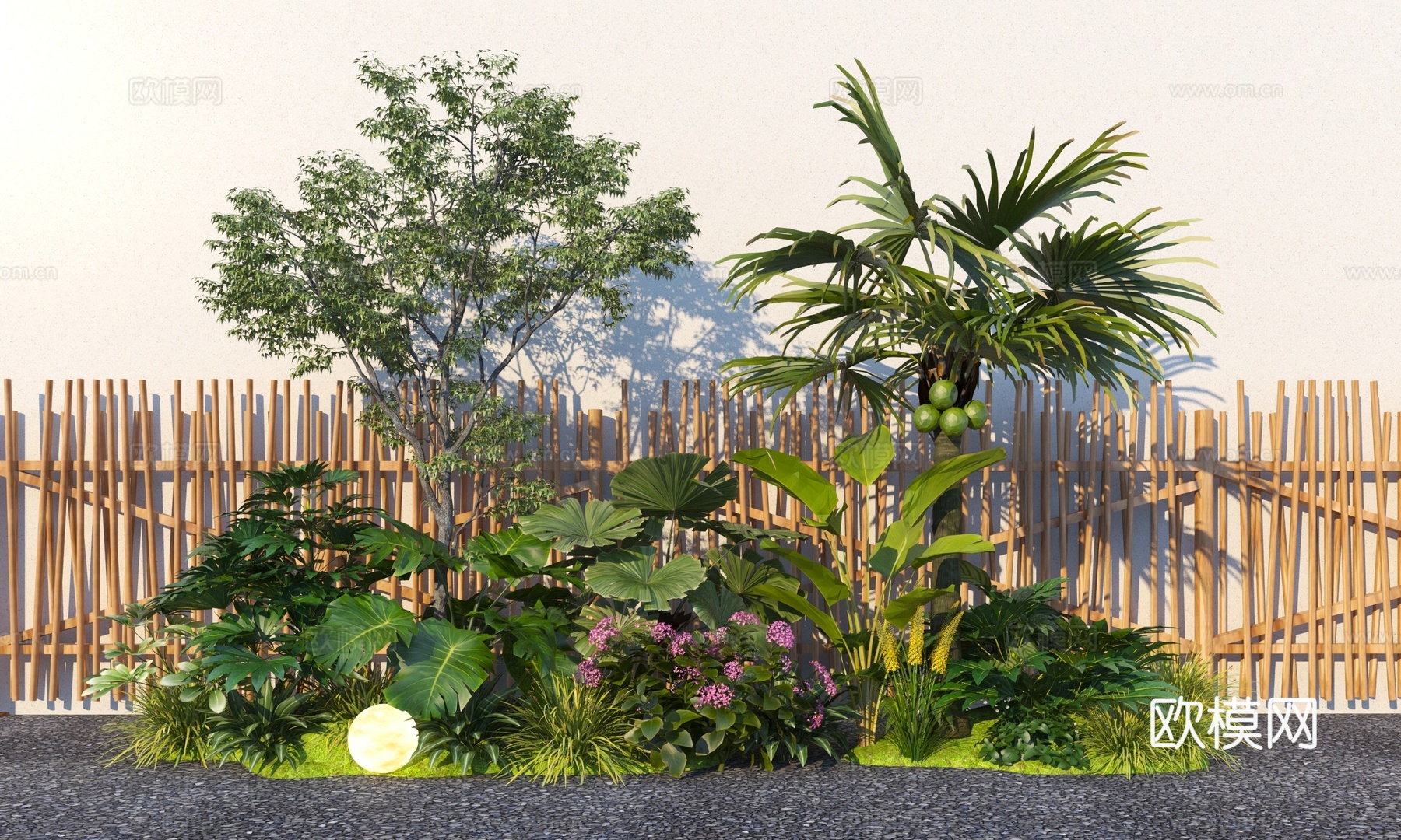 现代景观植物造景3d模型