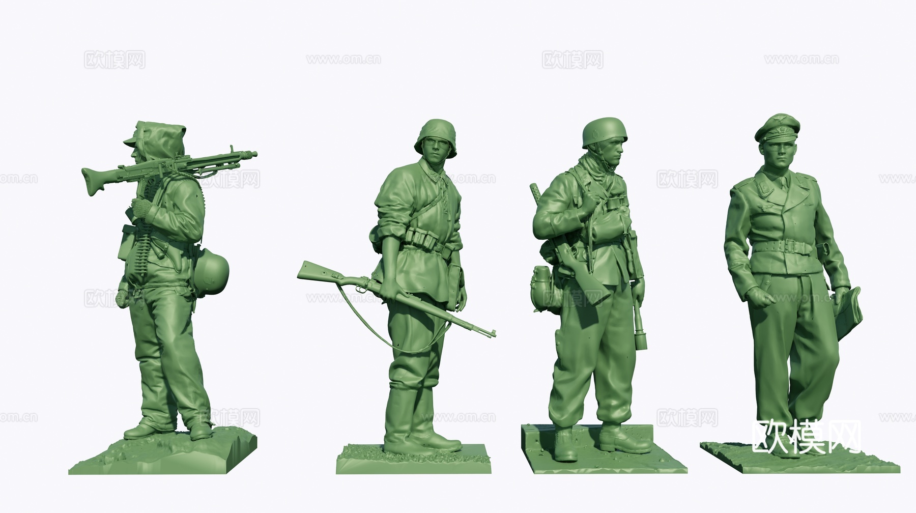 绿色小兵人组合su模型