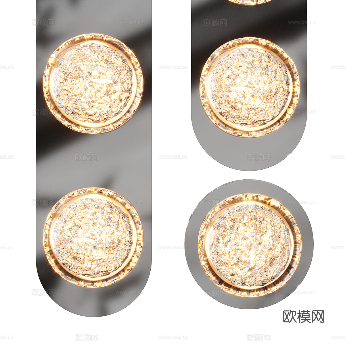 现代轻奢圆形宝石壁灯3d模型