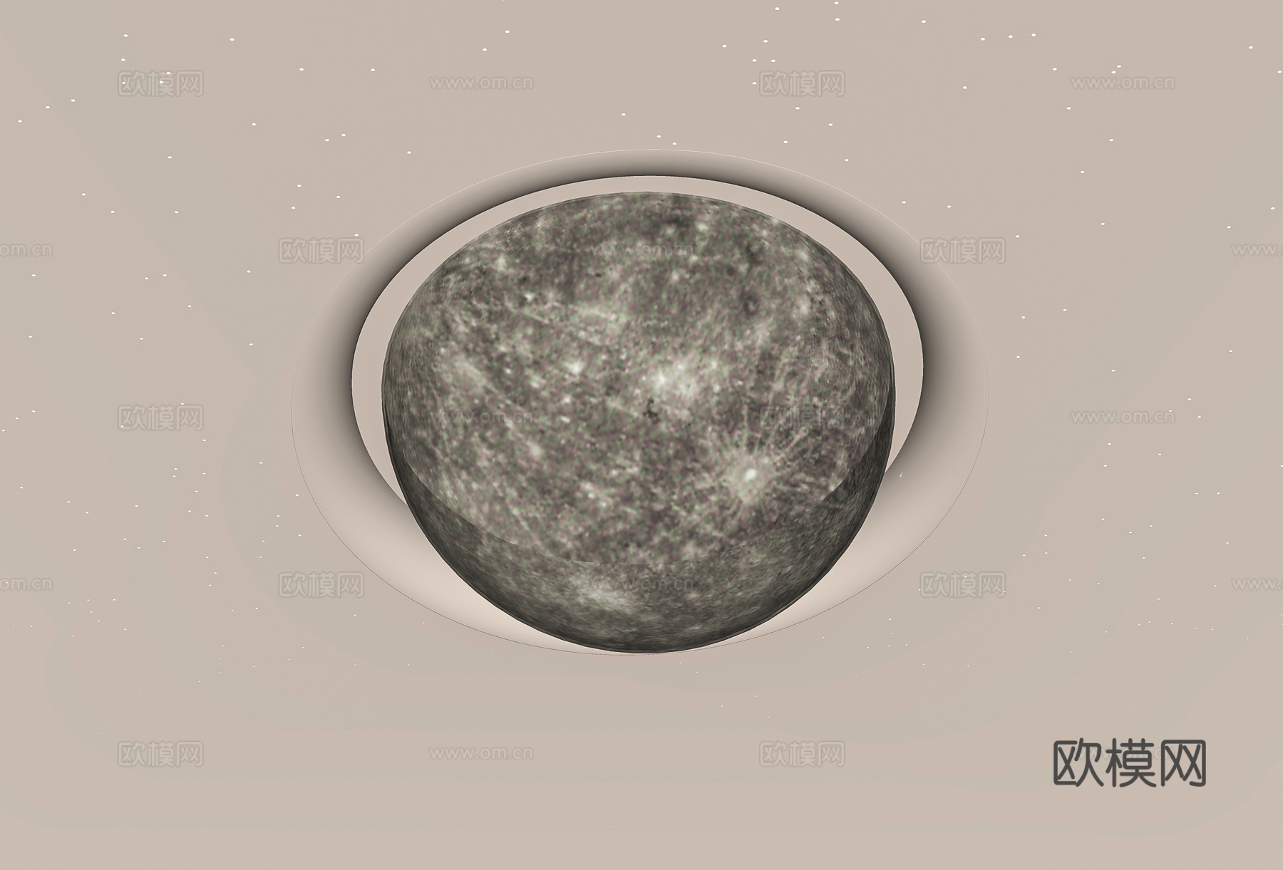 月球灯星空顶su模型