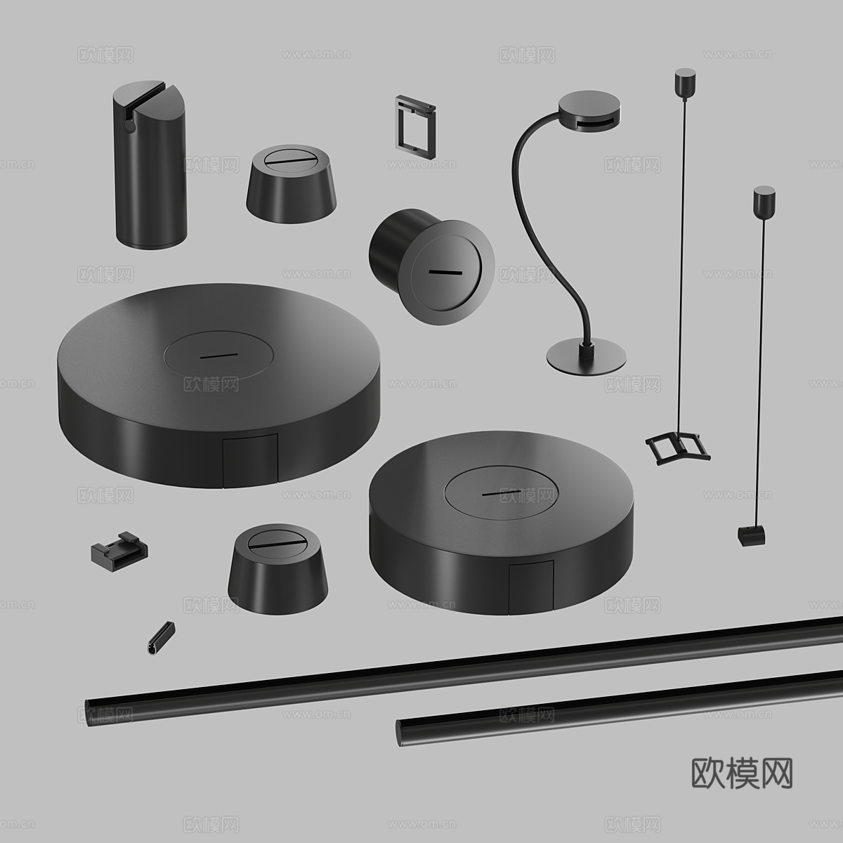 现代简约灯具零件 配件3d模型